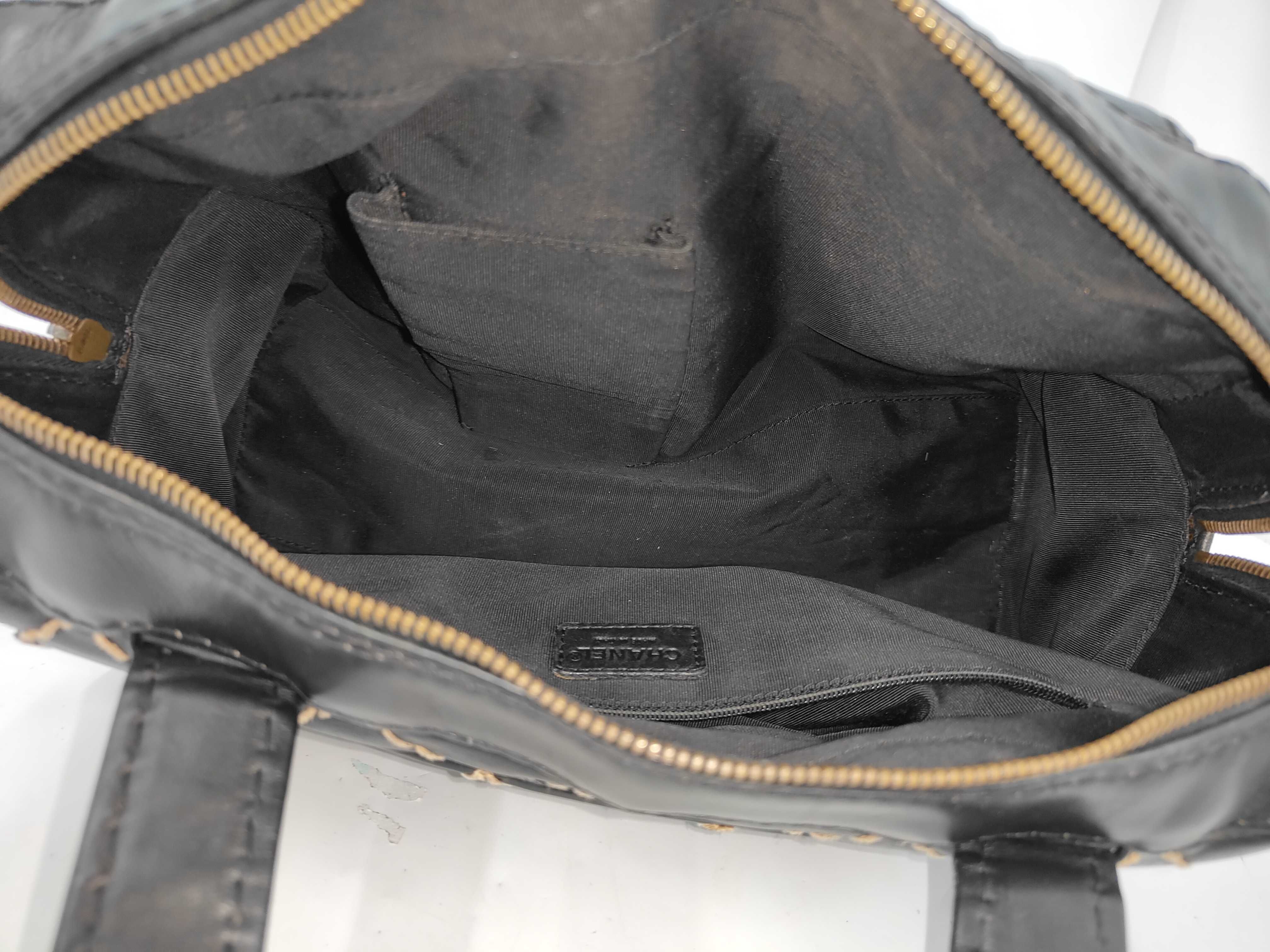 Wild Stitch Leather Handbag, Black, Serial Tote Bag — view 8