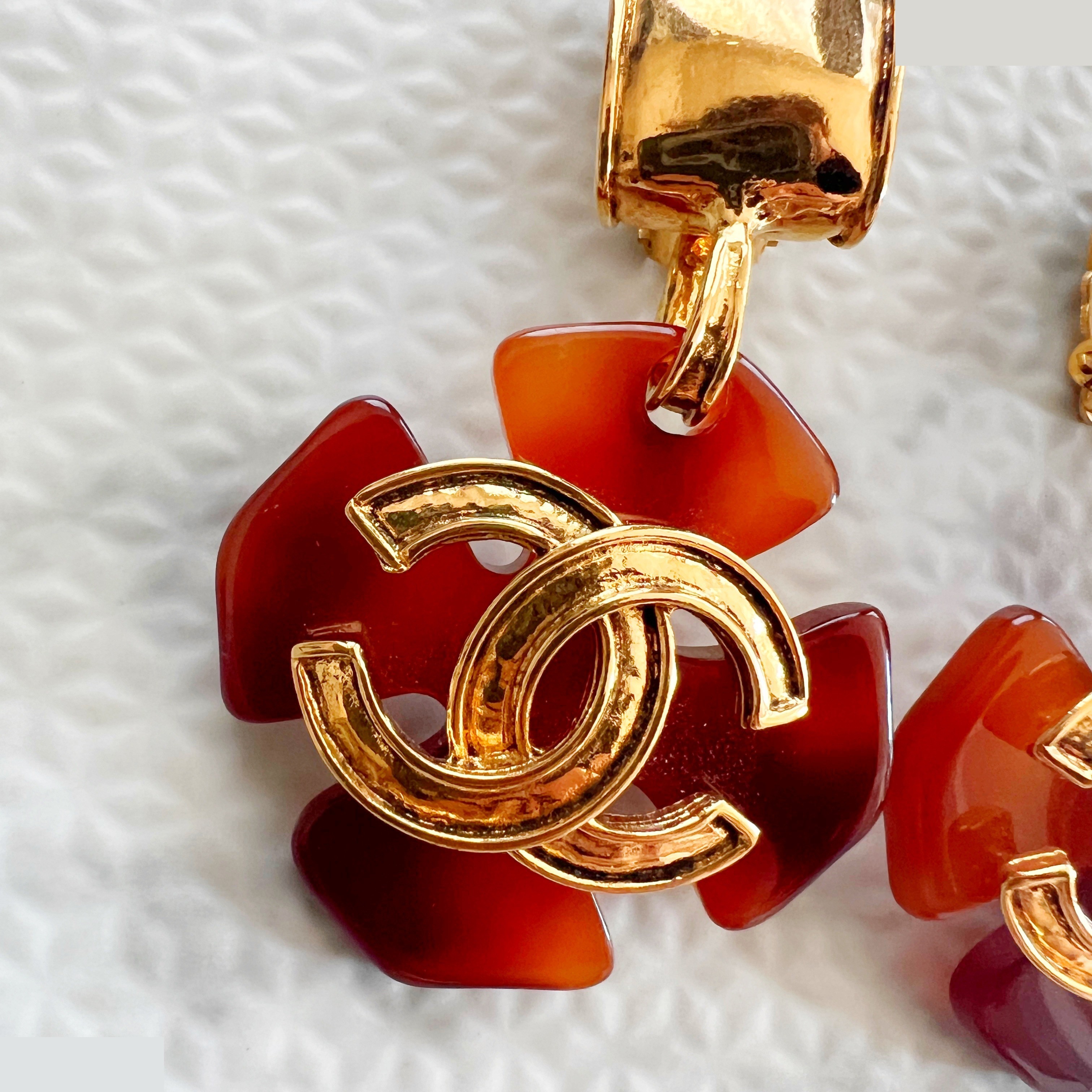 94P Tortoiseshell Swing Cross Coco Mark Earrings — view 3