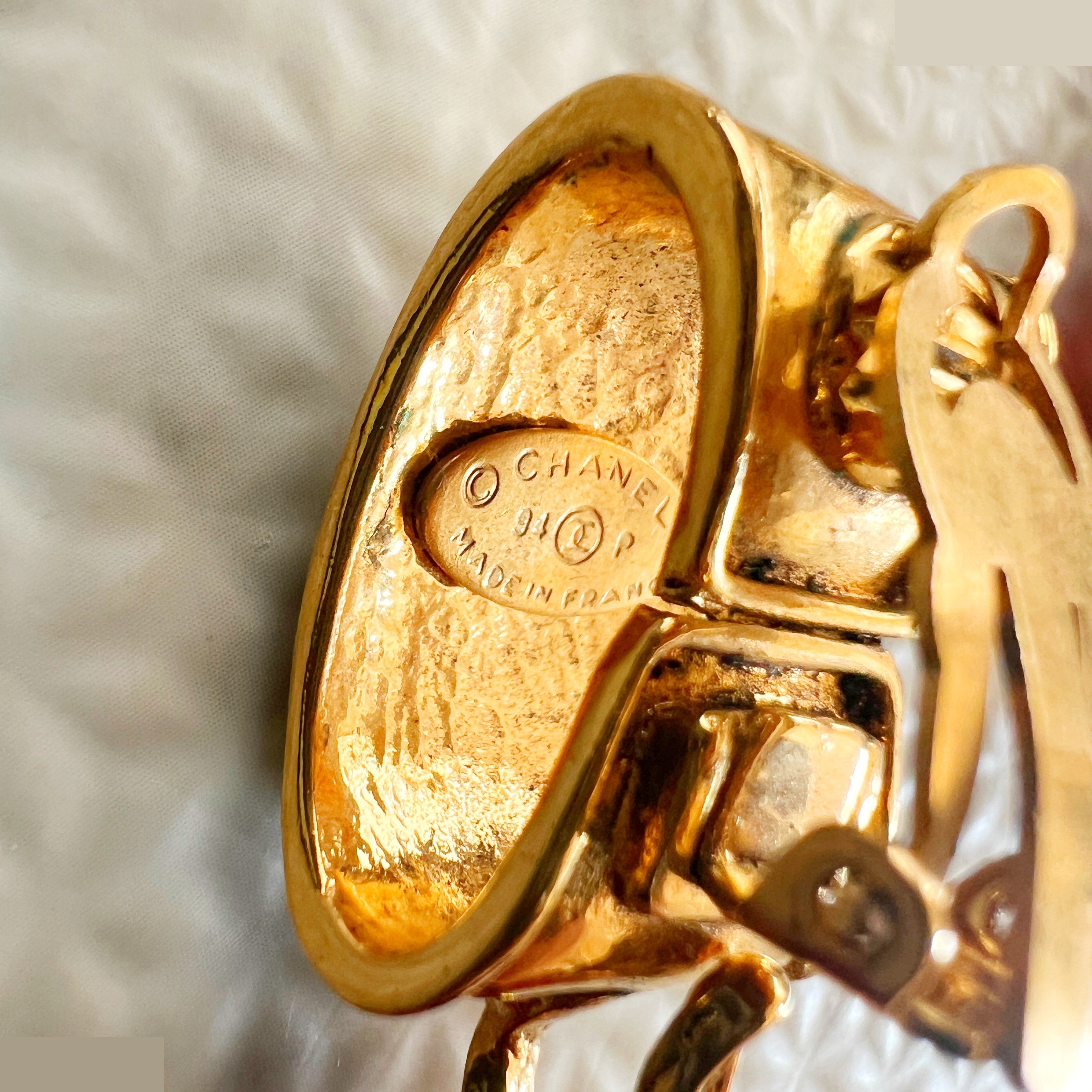 94P Tortoiseshell Swing Cross Coco Mark Earrings — view 6