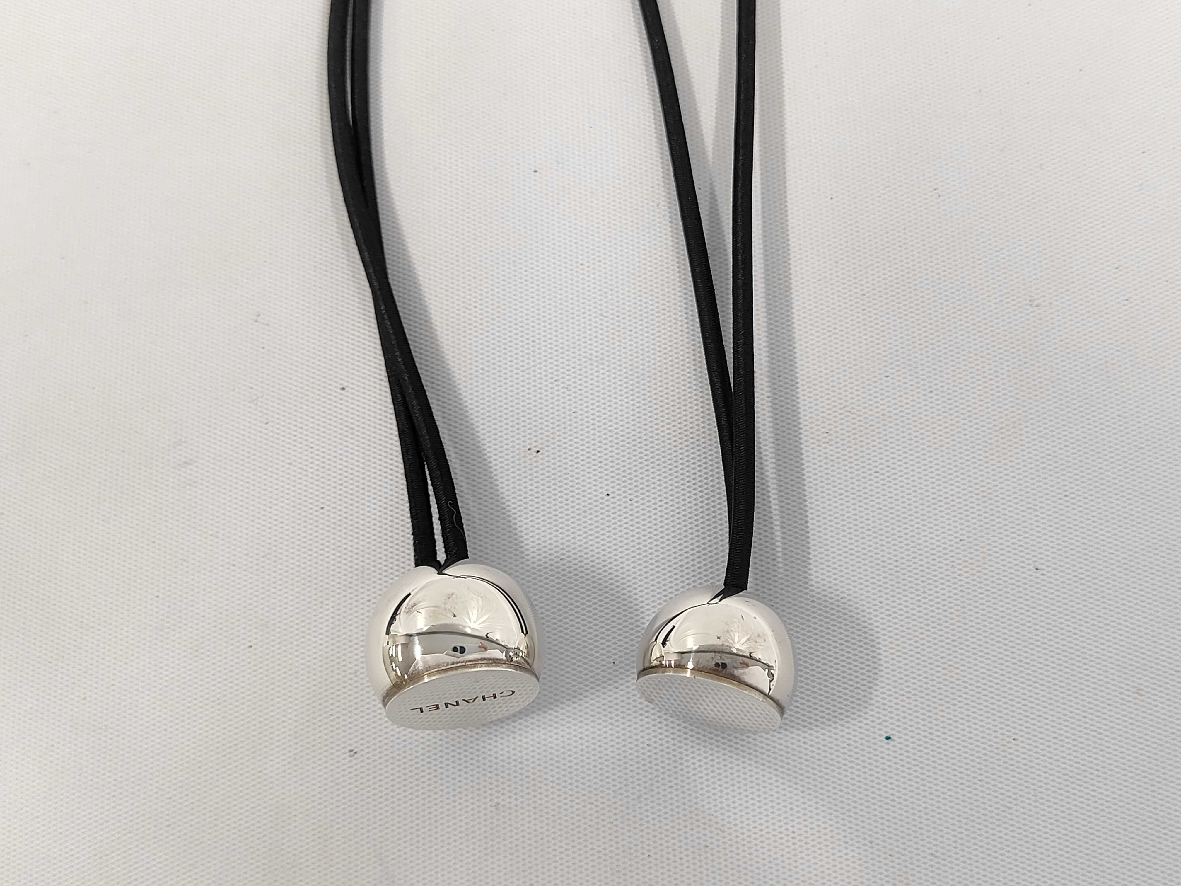 logo SV925 silver black necklace — view 2