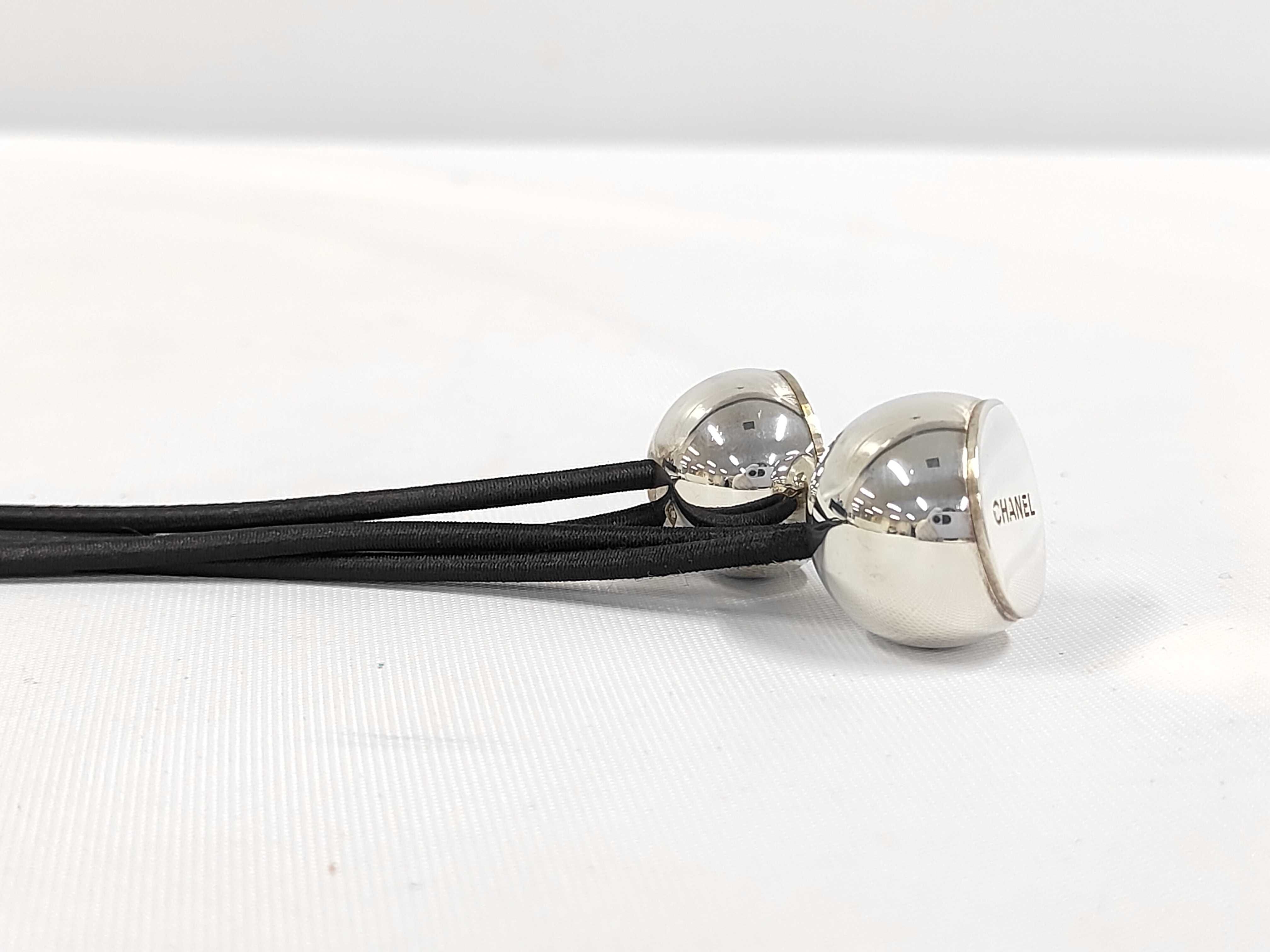 logo SV925 silver black necklace — view 4
