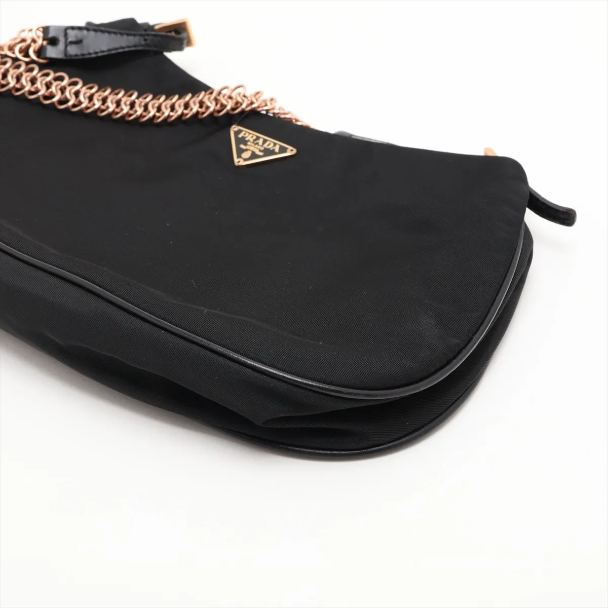 Tessuto BR0105 Nylon Chain Shoulder Bag, Black — view 3