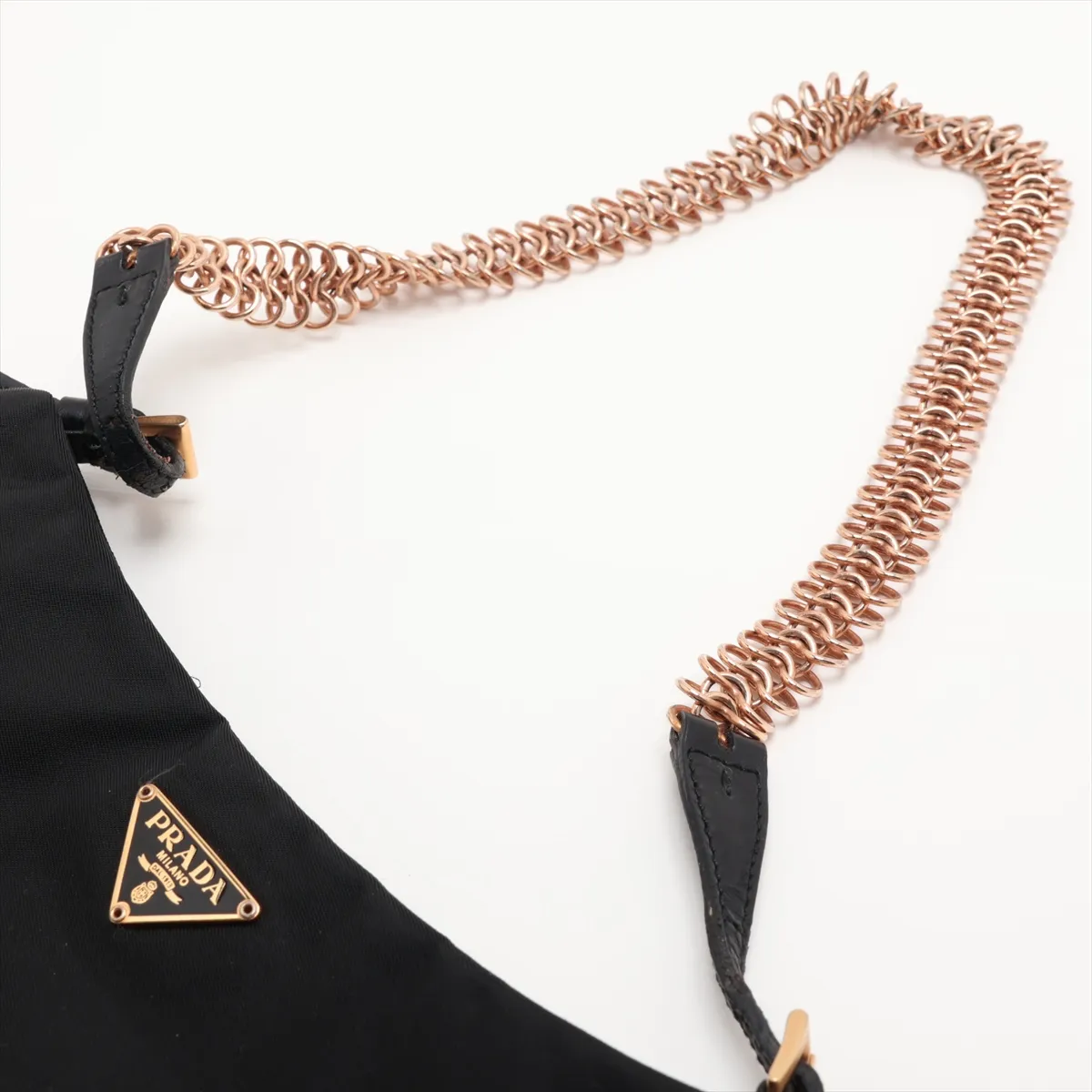 Tessuto BR0105 Nylon Chain Shoulder Bag, Black — view 5