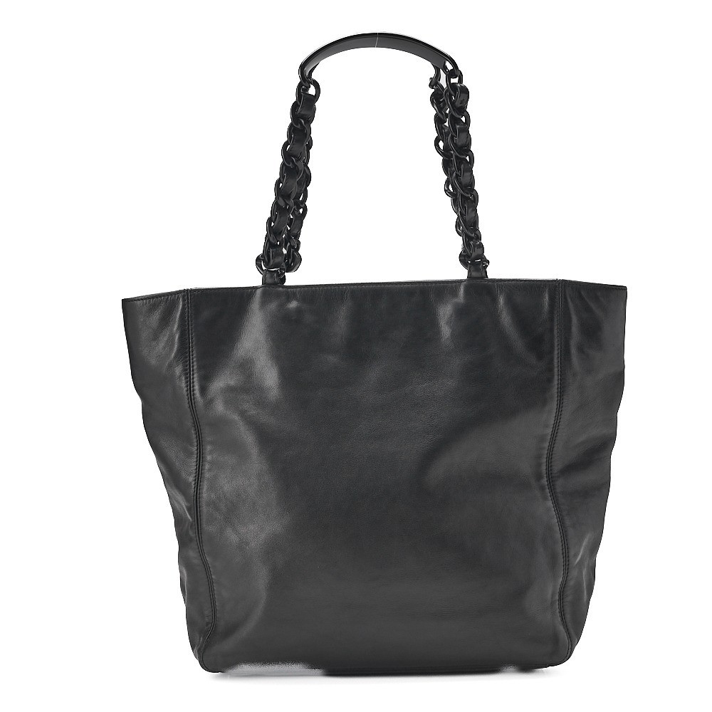 Lambskin, Coco Mark, Tortoiseshell, Shoulder Bag, Black — view 2