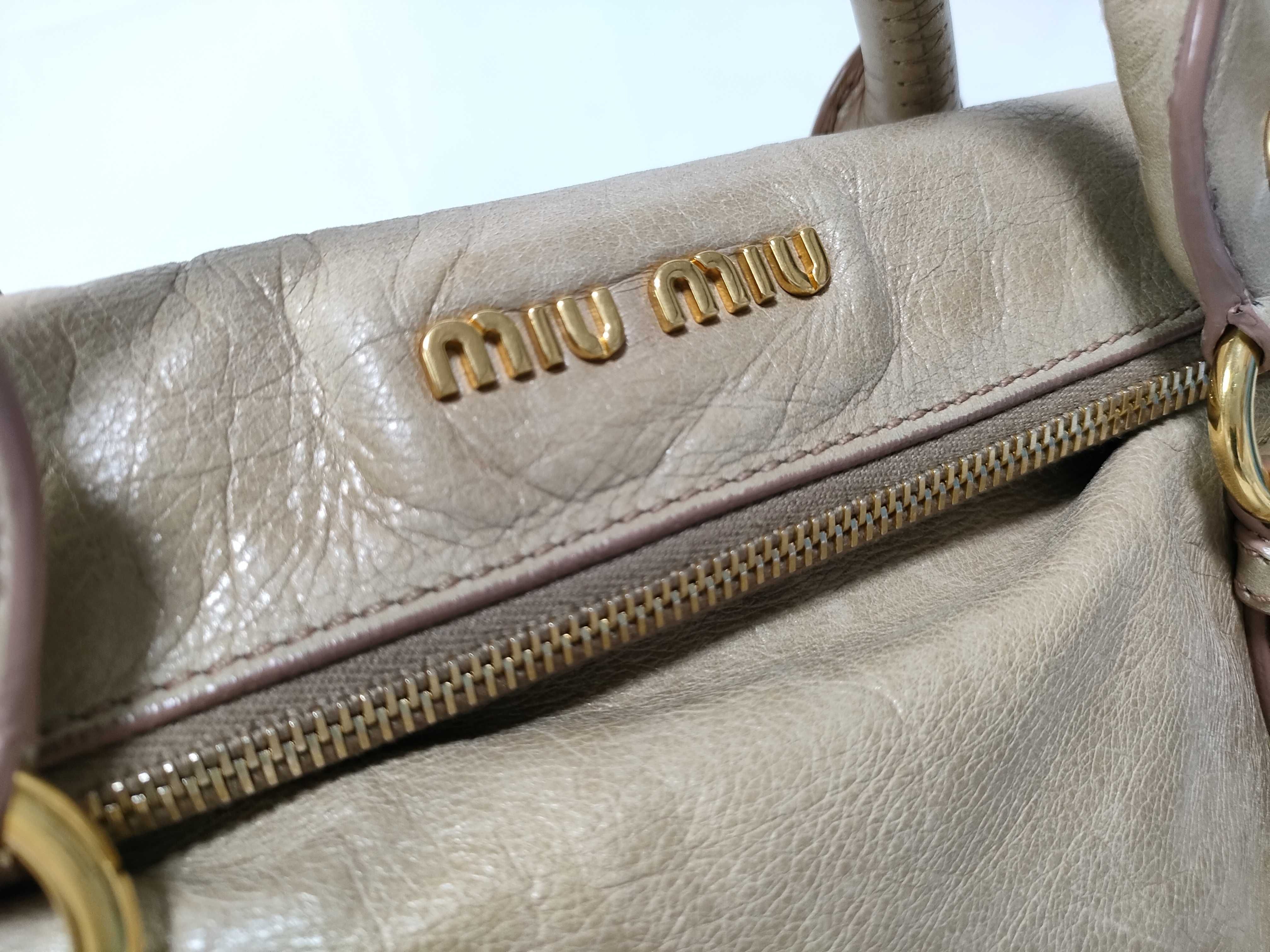 handbag, Vitello Lux leather, beige, with side ribbon. — view 13