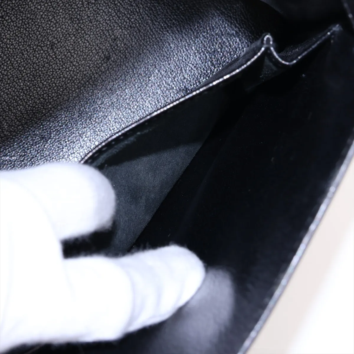 [Individually packaged] Hermes Kelly 28 Sellier Box Calf Black Gold Hardware U: 1991 — view 11