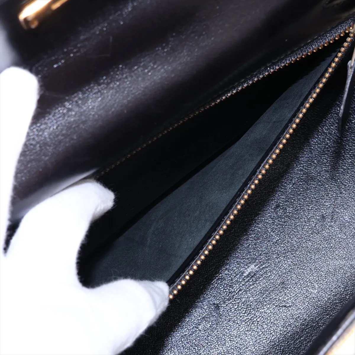 [Individually packaged] Hermes Kelly 28 Sellier Box Calf Black Gold Hardware U: 1991 — view 9