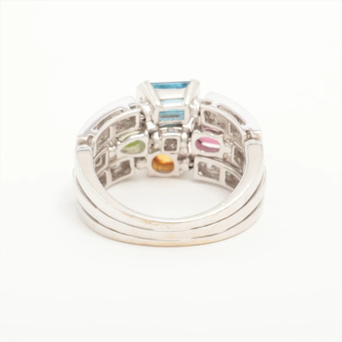 Allegra Multicolor Diamond Ring 750(WG) 13.9g FENXNN Small stone chip — view 2