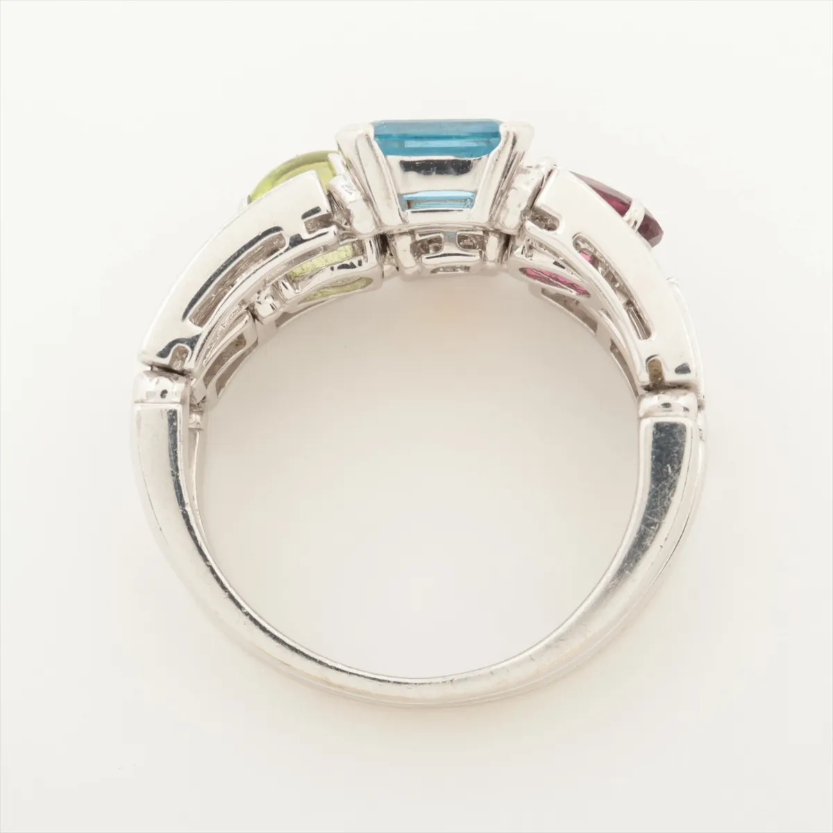 Allegra Multicolor Diamond Ring 750(WG) 13.9g FENXNN Small stone chip — view 5