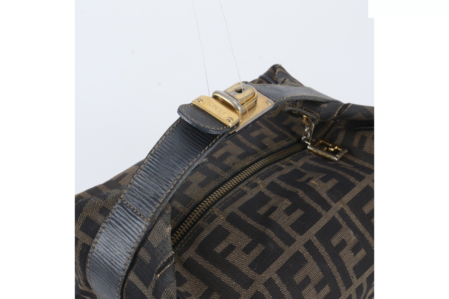 Zucca Mini Pouch Leather Nylon Handbag — view 2