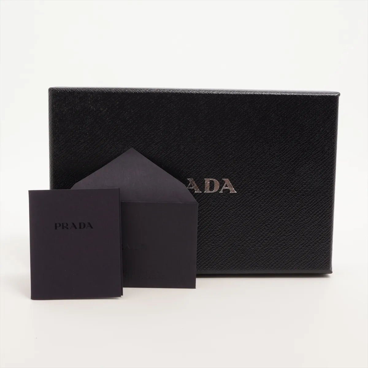 Saffiano Metal 1MV025 Leather Long Wallet, Black — view 11