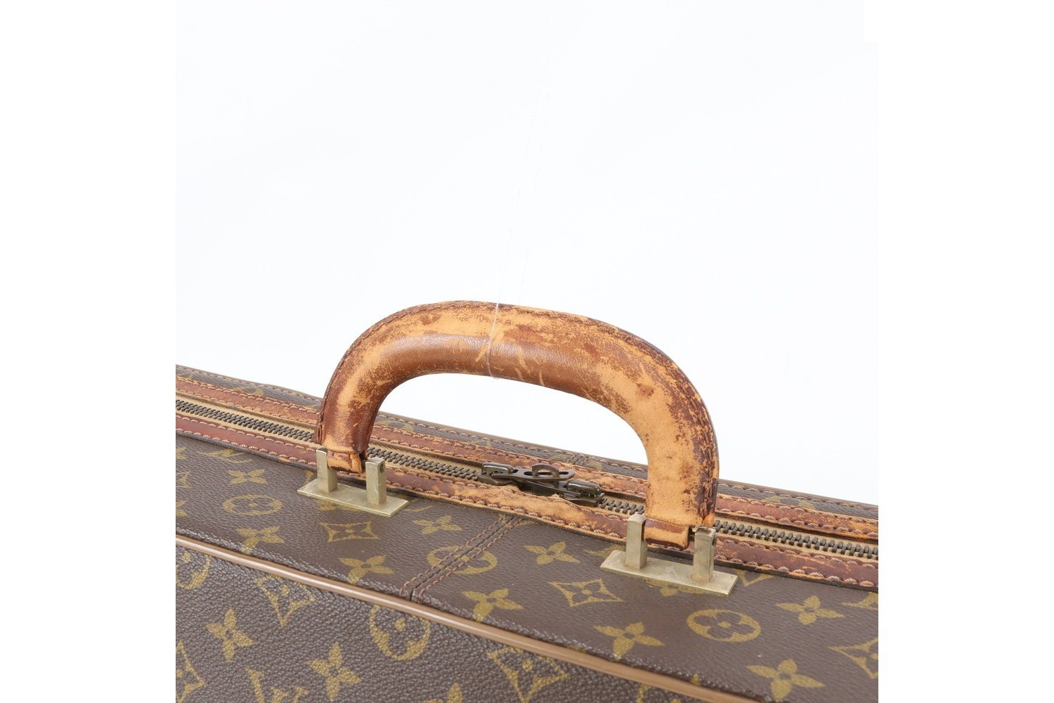Monogram Valise Tennis Bag Trunk Racquet Case Leather Boston — view 2