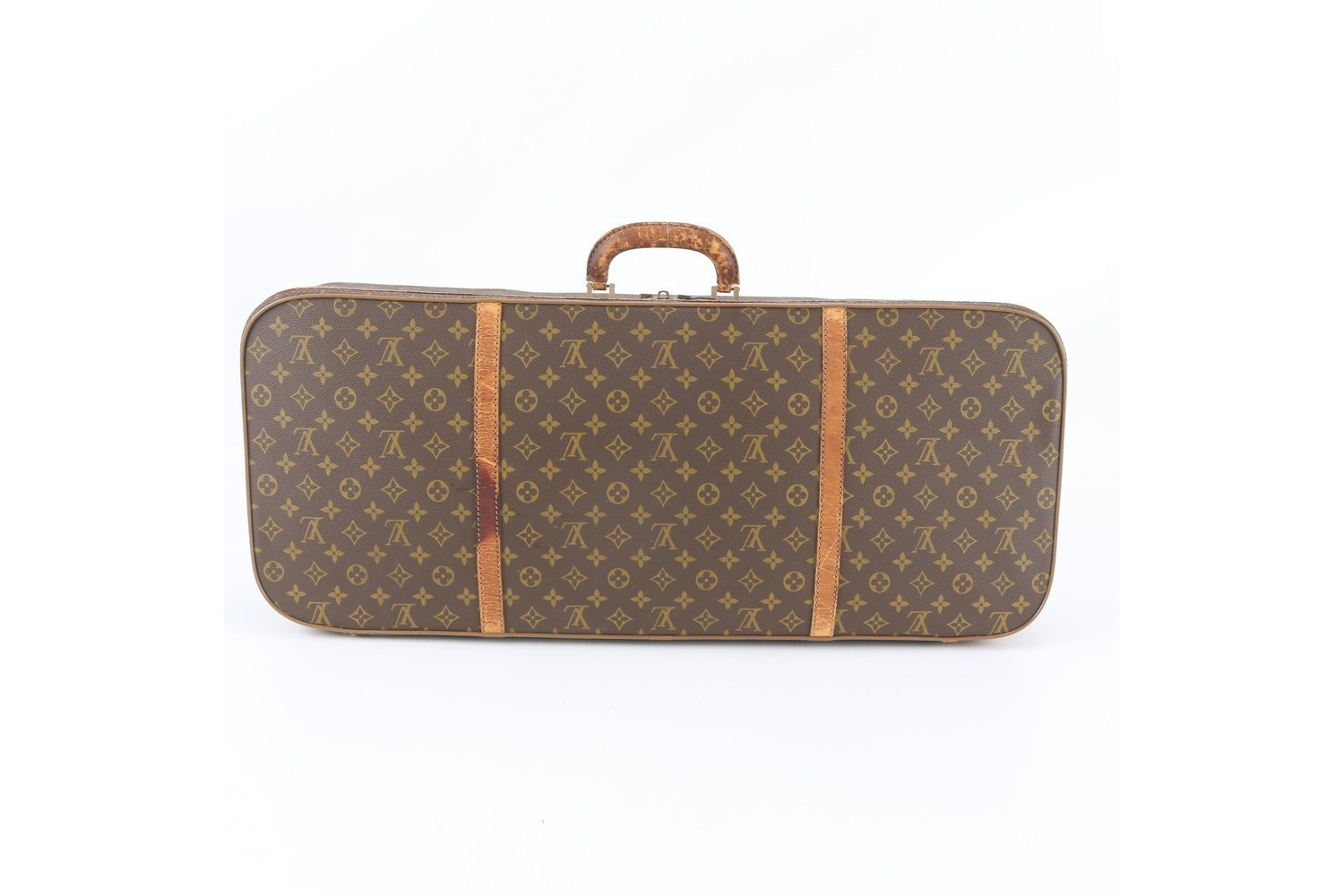 Monogram Valise Tennis Bag Trunk Racquet Case Leather Boston — view 3
