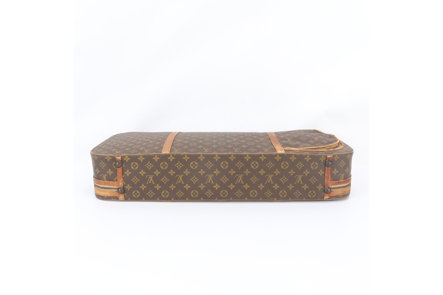 Monogram Valise Tennis Bag Trunk Racquet Case Leather Boston — view 6