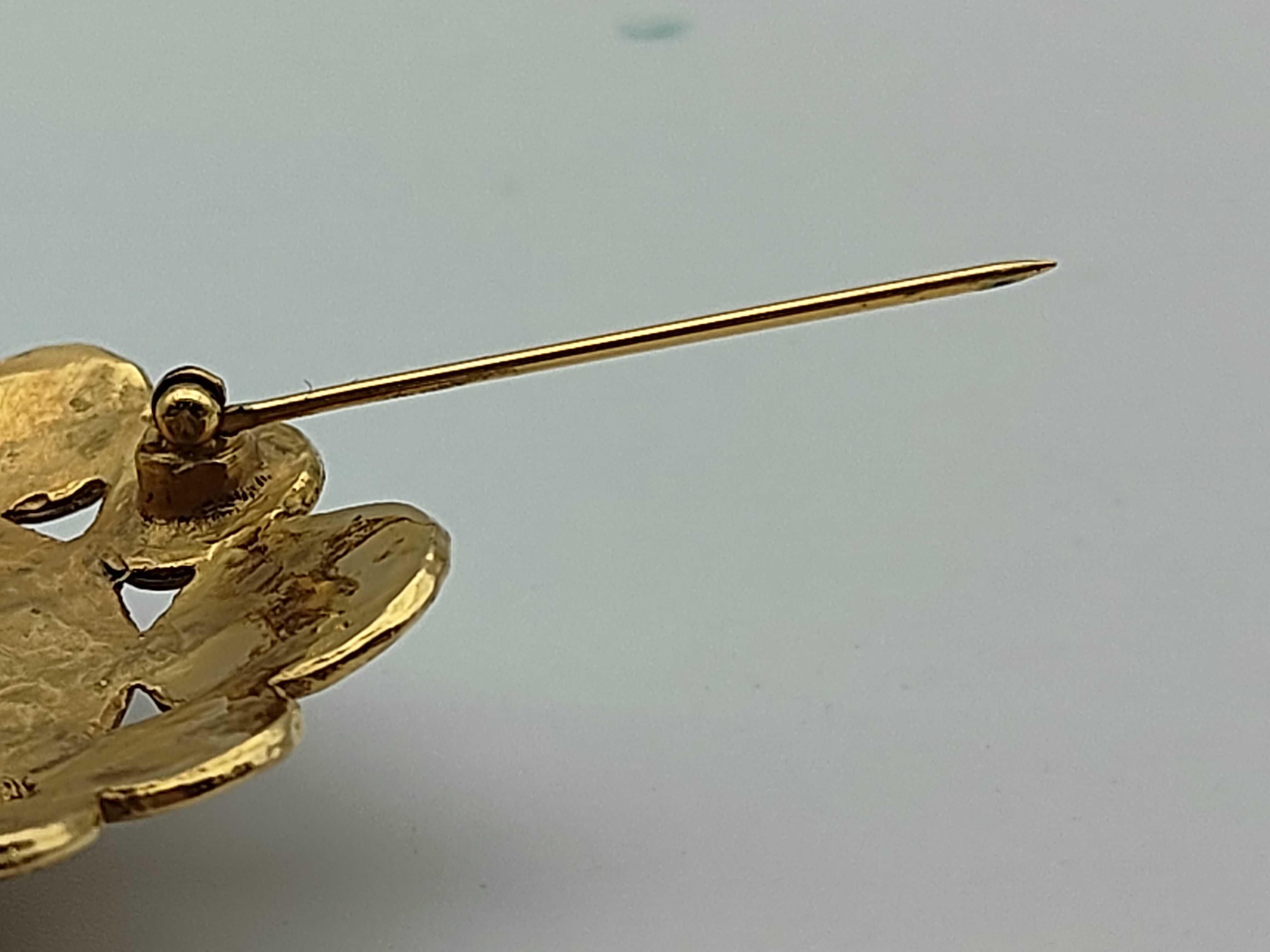 Gold Pearl Brooch — view 4