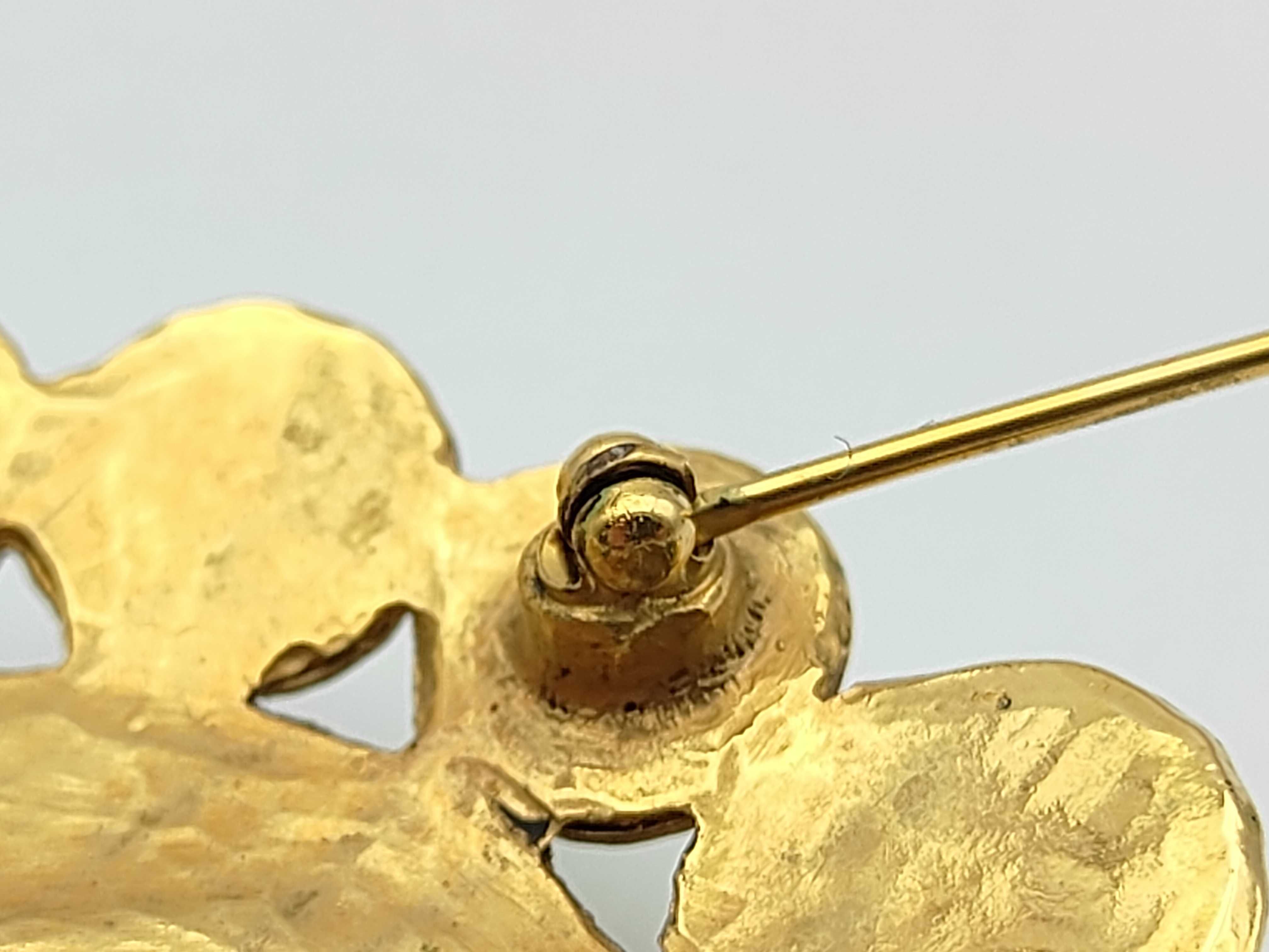 Gold Pearl Brooch — view 5