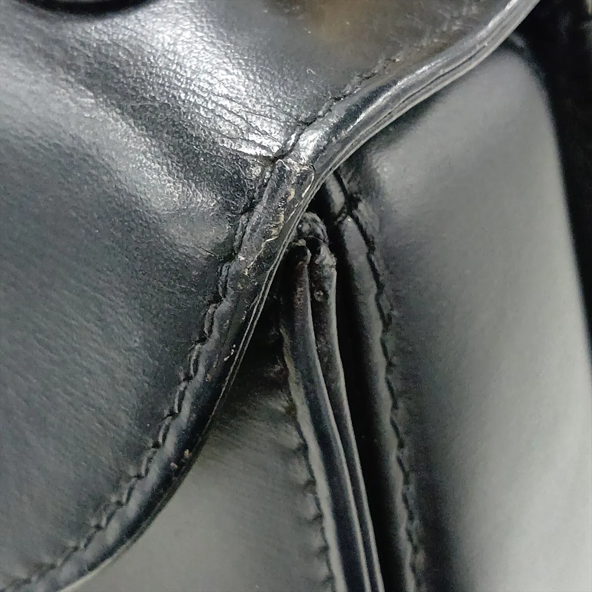 Bamboo Leather Handbag, Black — view 11