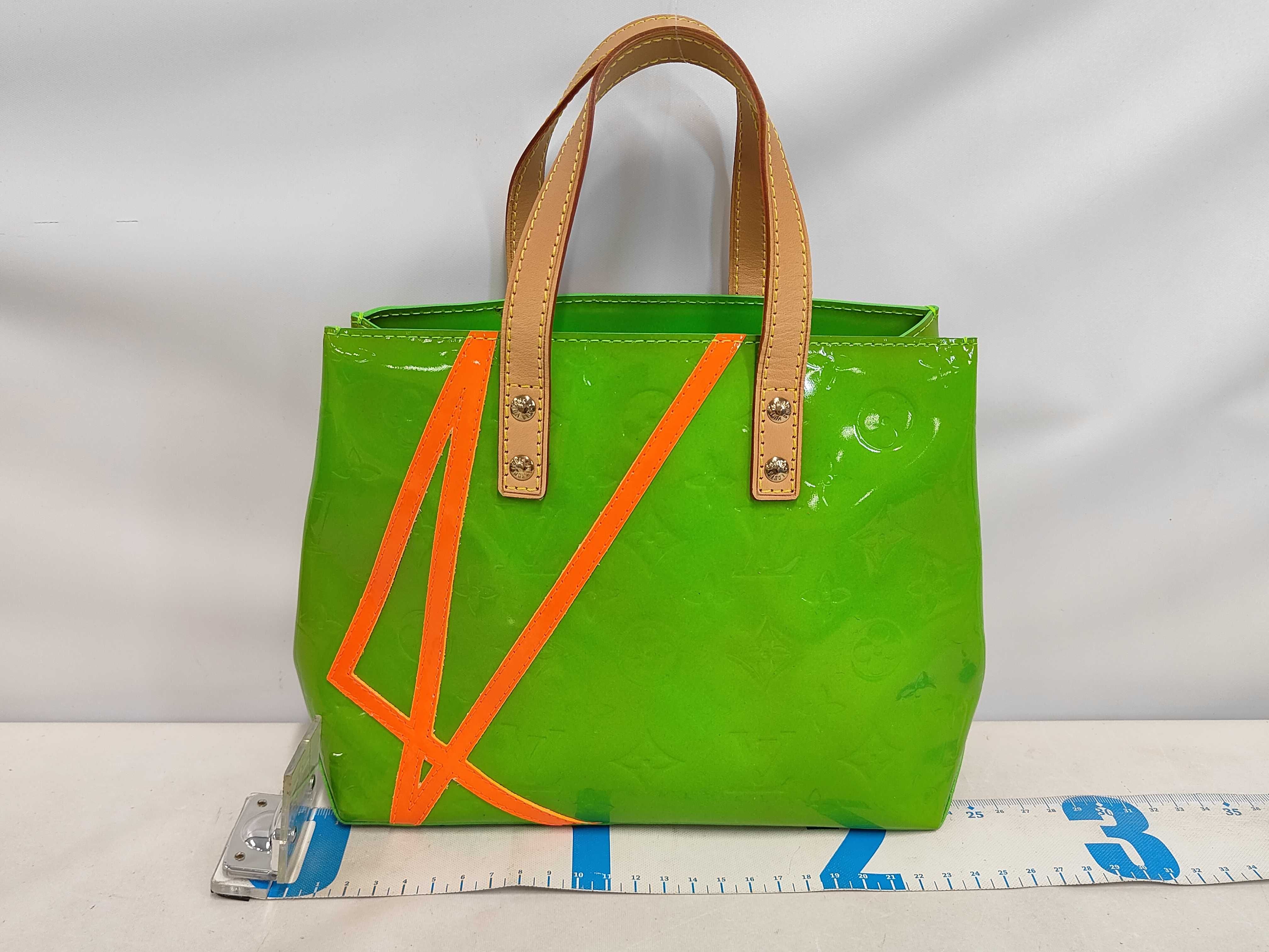 Monogram Vernis Fluorescent Lead PM Robert Wilson 2002 Christmas Handbag — view 2