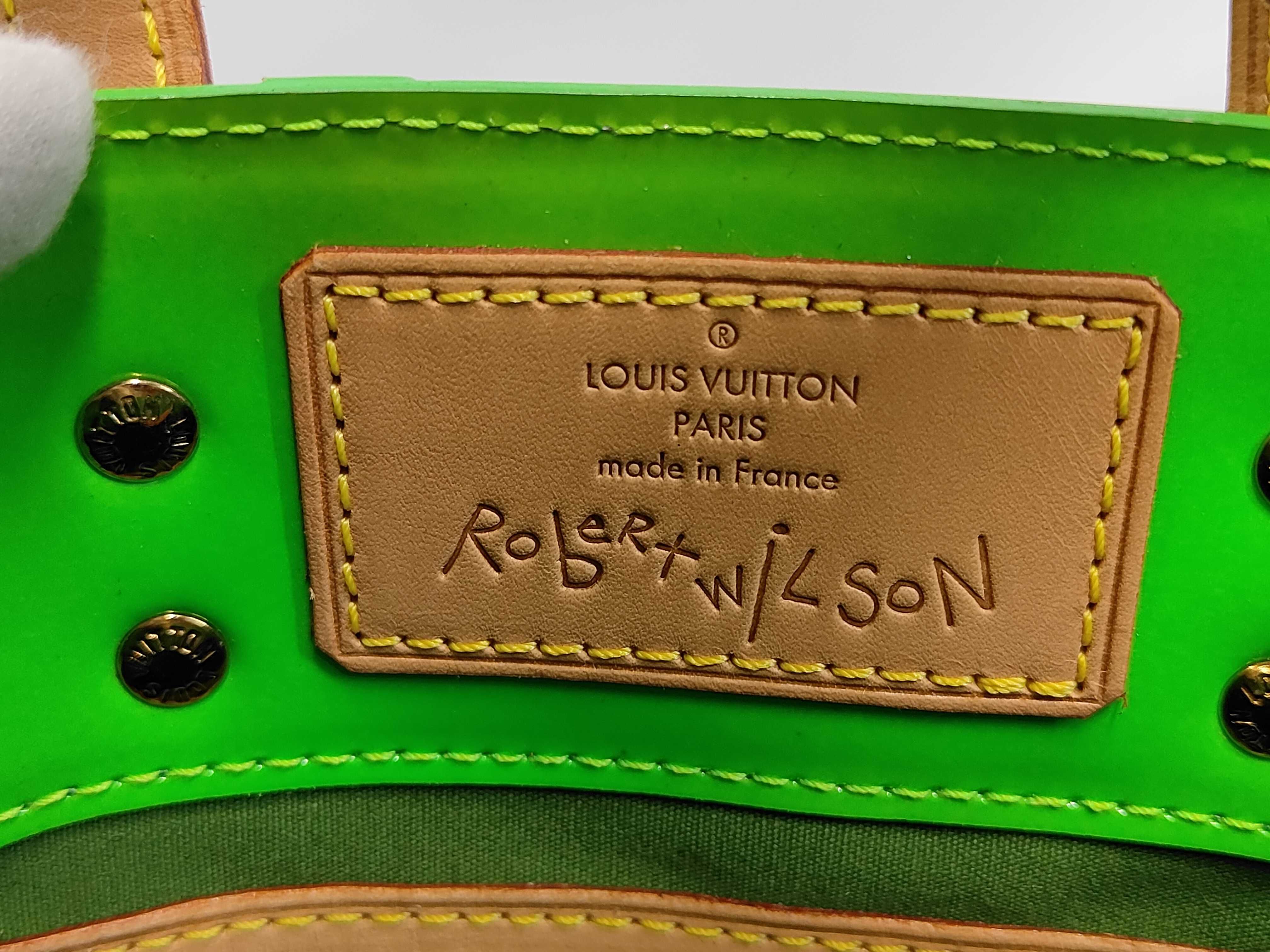 Monogram Vernis Fluorescent Lead PM Robert Wilson 2002 Christmas Handbag — view 7
