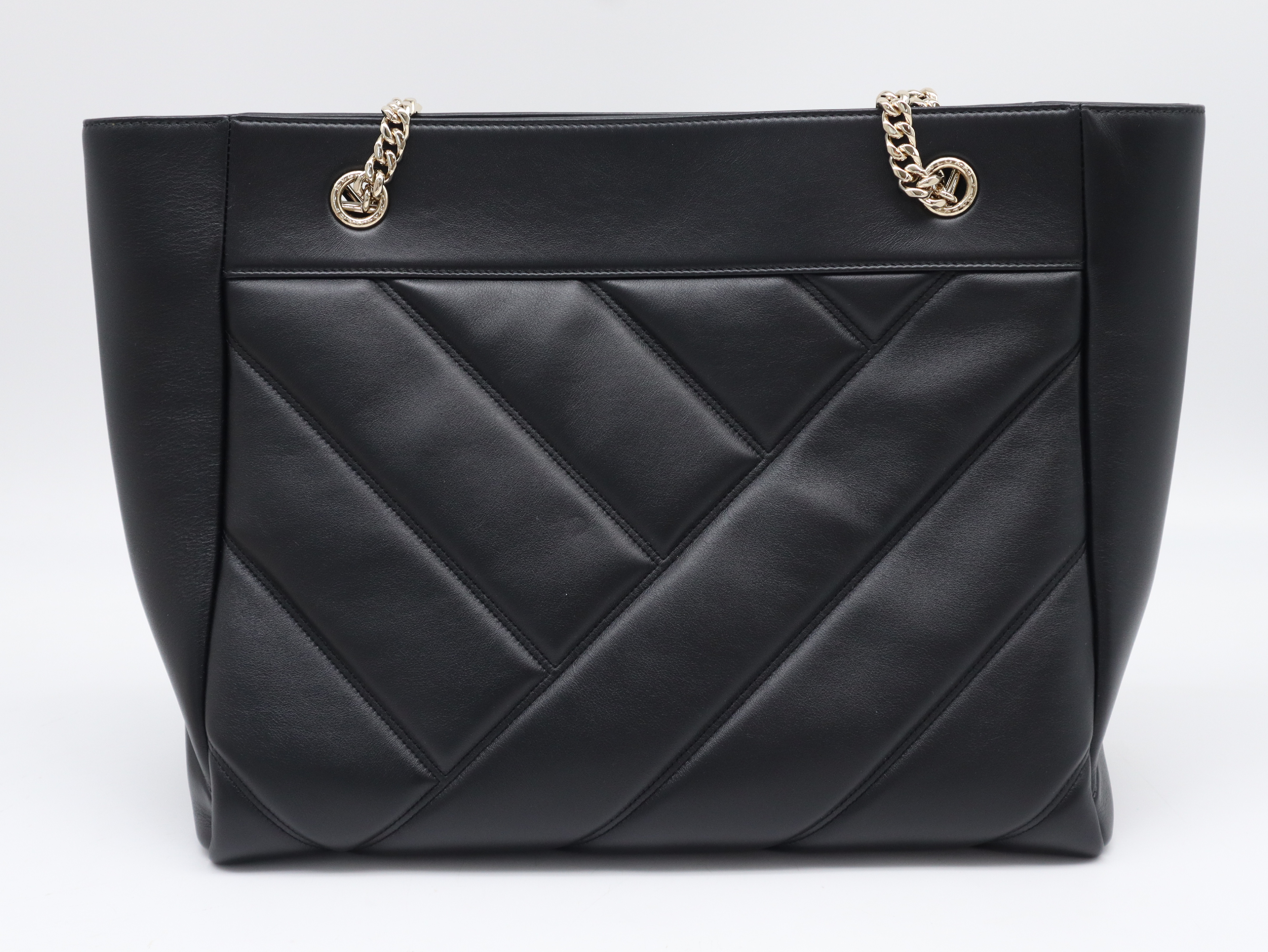 Serpenti Leather Tote Bag (Black) with Dust Bag — view 2