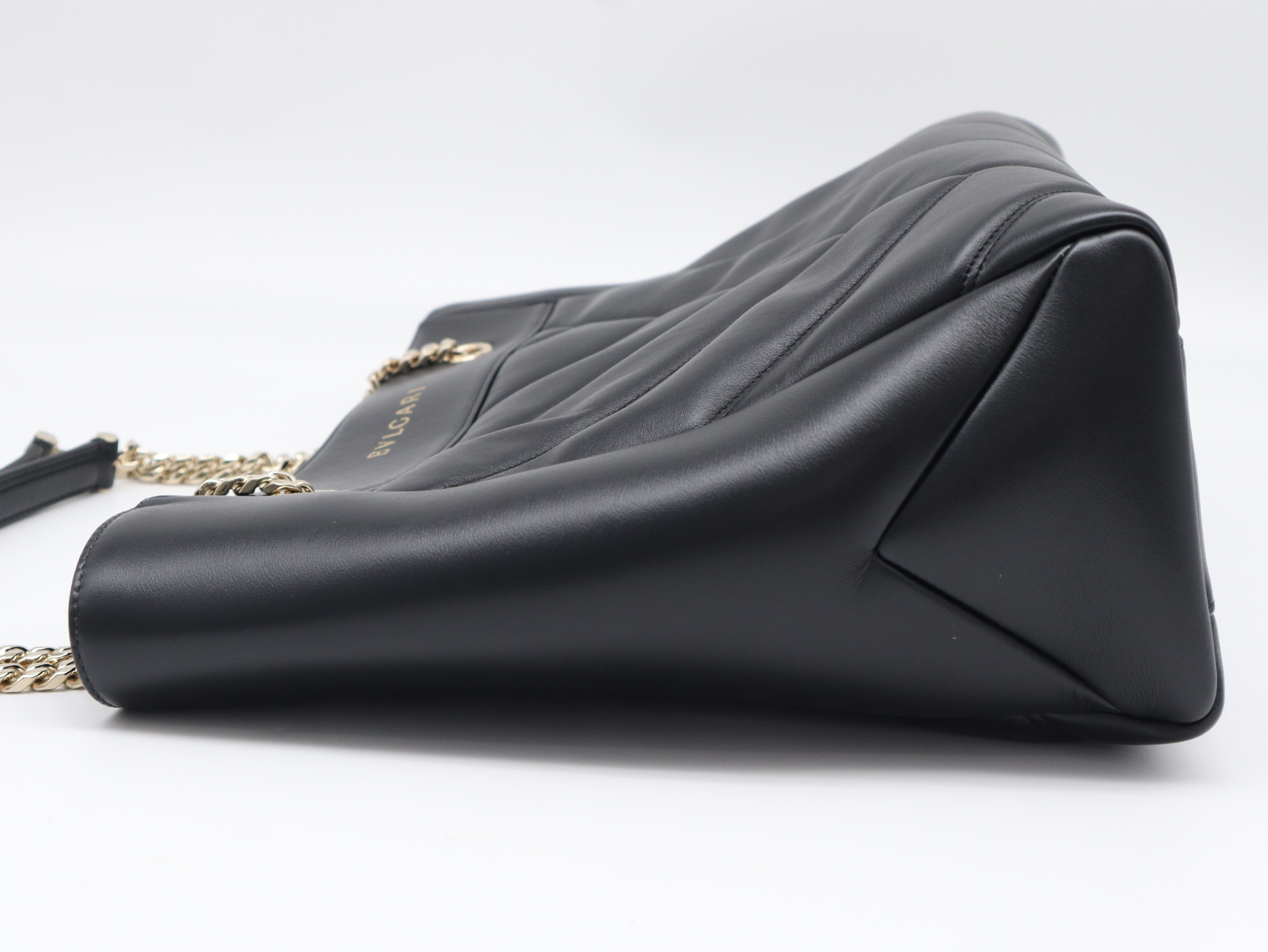 Serpenti Leather Tote Bag (Black) with Dust Bag — view 3