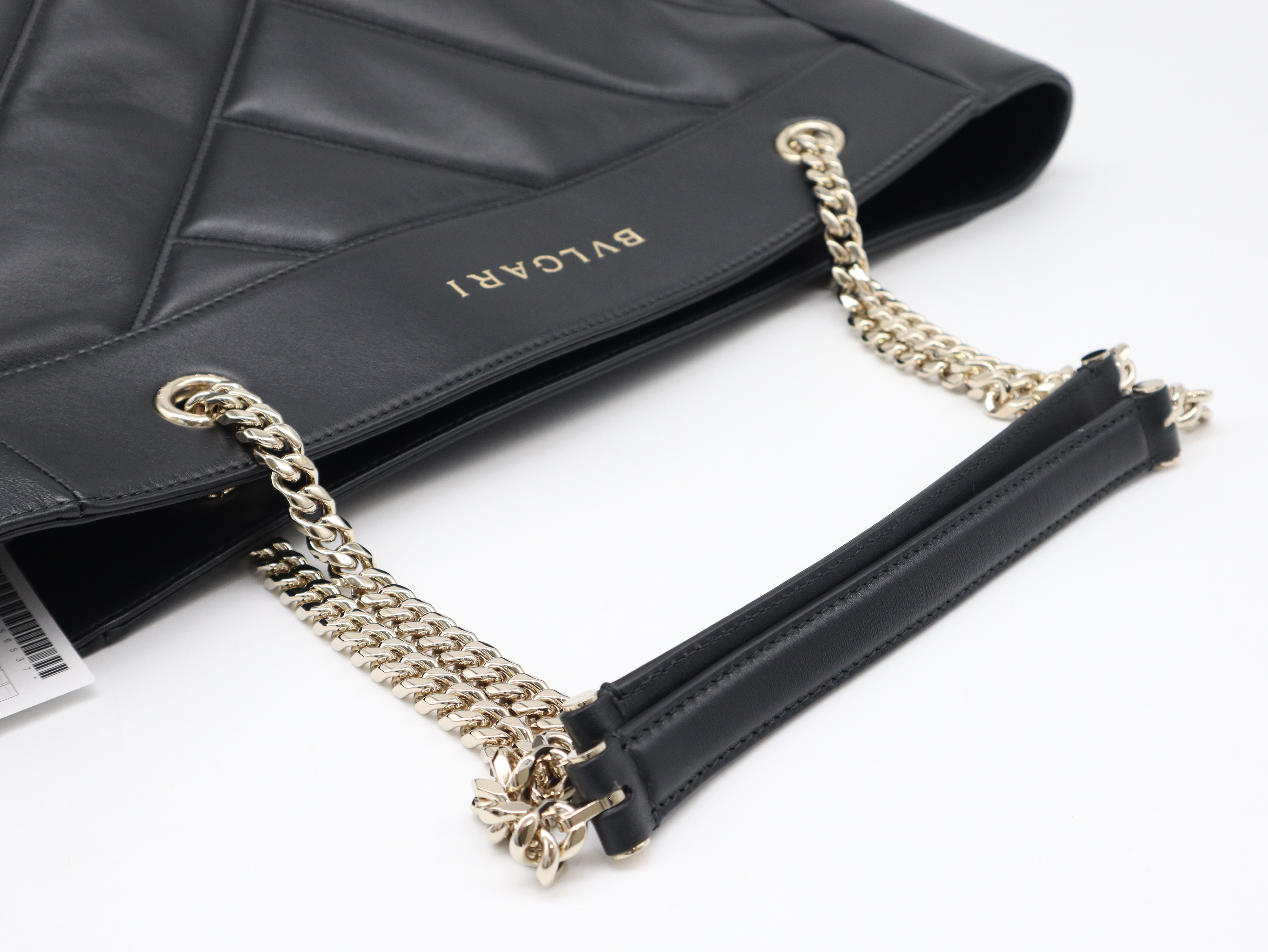 Serpenti Leather Tote Bag (Black) with Dust Bag — view 6