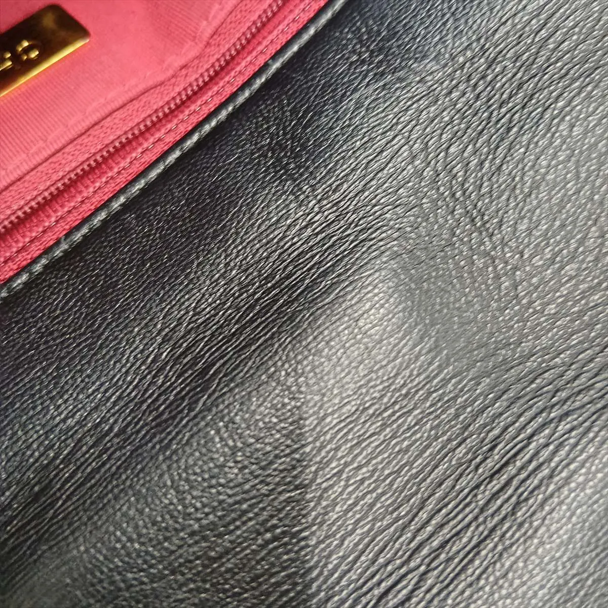 19 Lambskin Chain Shoulder Bag Black Gold x Silver Hardware AS1160 — view 14