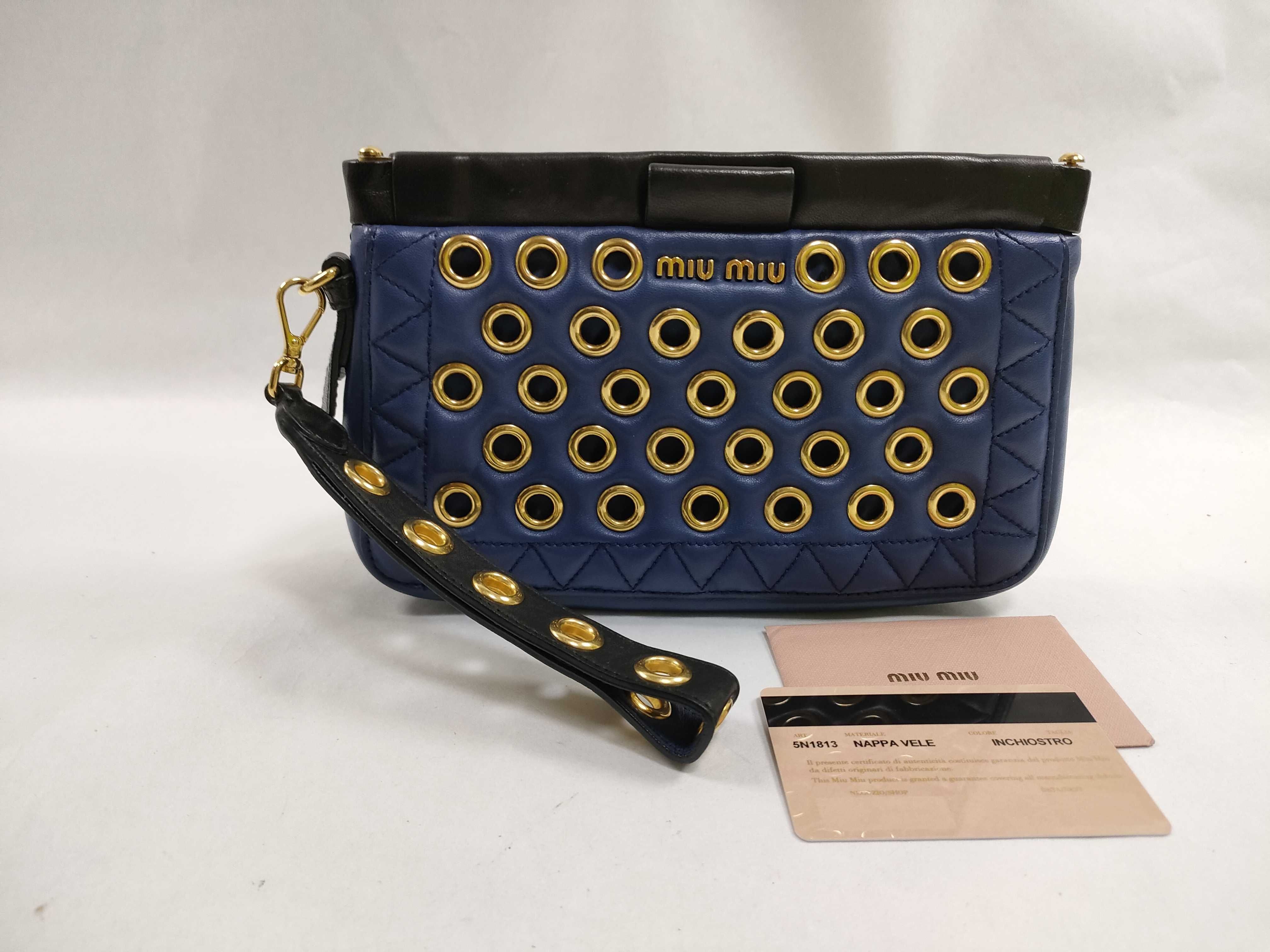 Nappa Bell Eyelet Clutch Bag