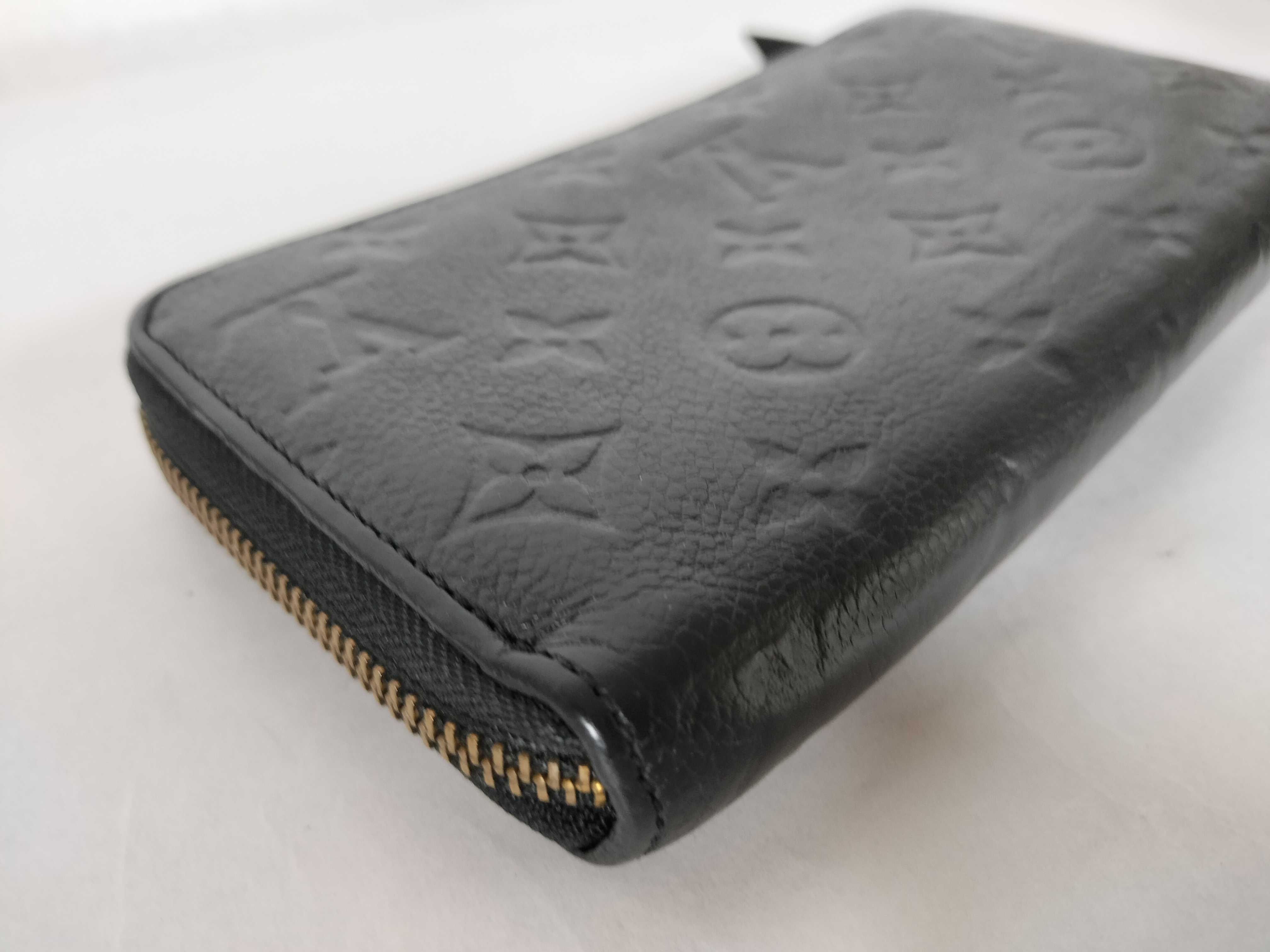 Monogram Empreinte Louis Vuitton Empreinte Round Long Wallet Black Serial Number Wallet — view 3