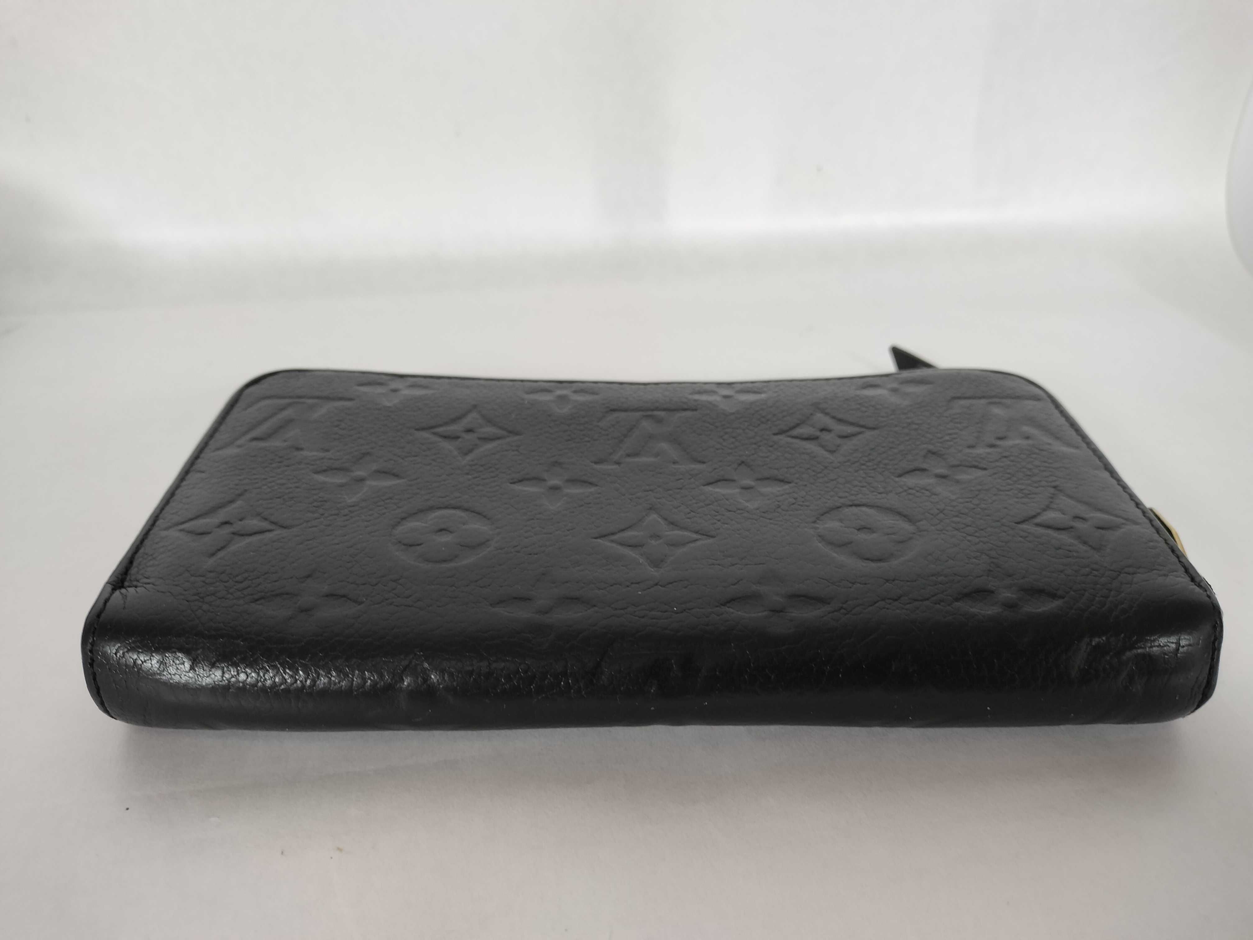 Monogram Empreinte Louis Vuitton Empreinte Round Long Wallet Black Serial Number Wallet — view 4