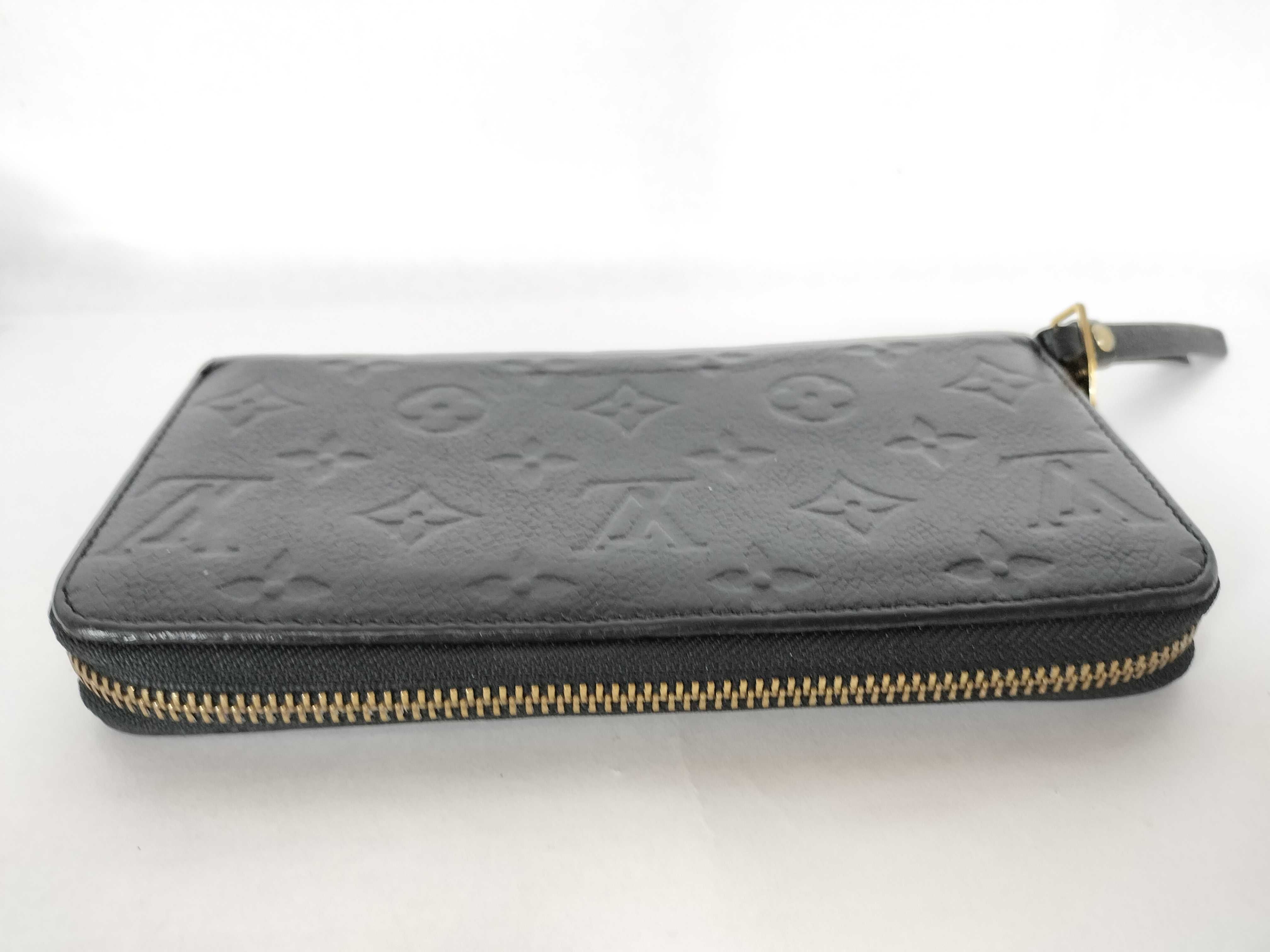Monogram Empreinte Louis Vuitton Empreinte Round Long Wallet Black Serial Number Wallet — view 5