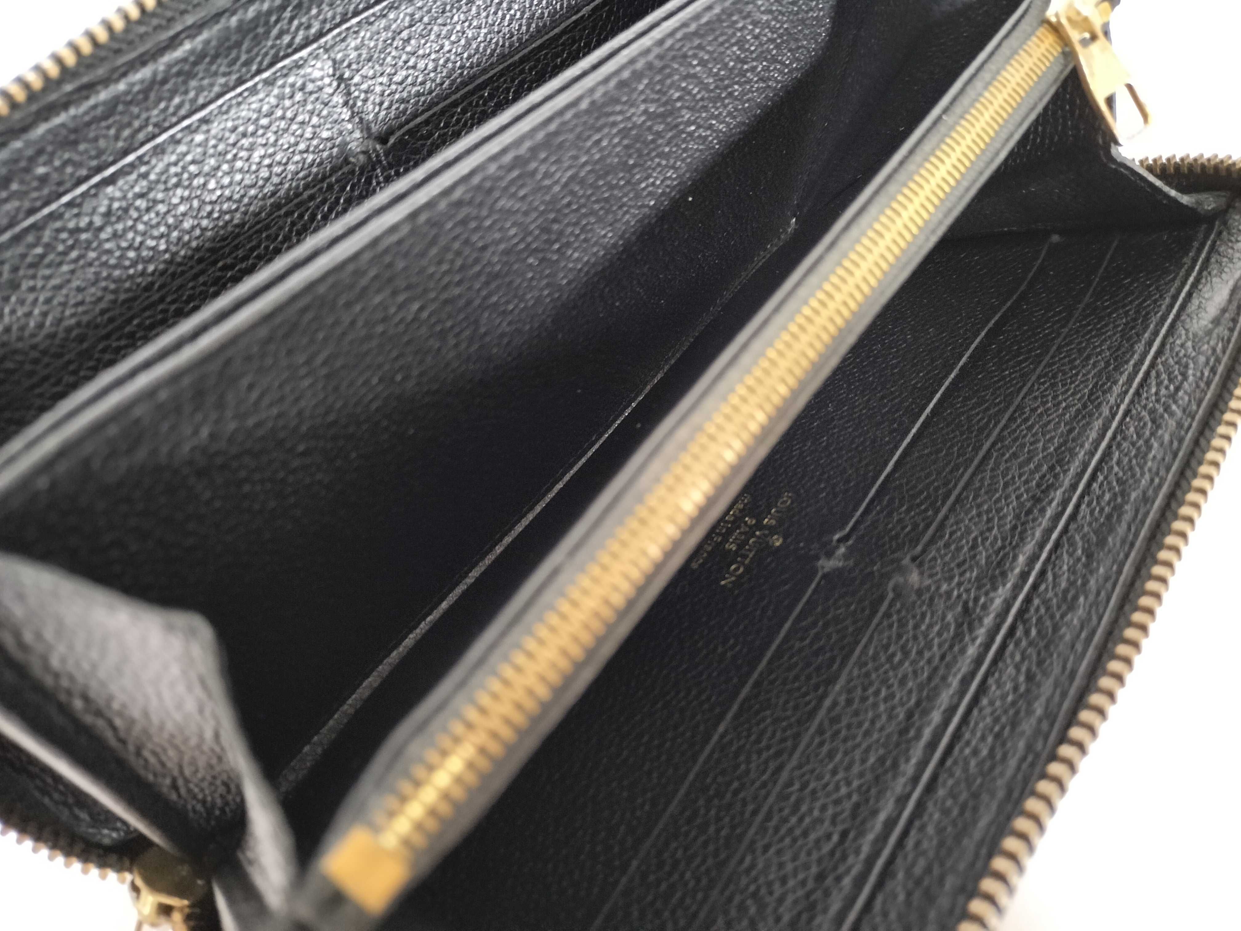 Monogram Empreinte Louis Vuitton Empreinte Round Long Wallet Black Serial Number Wallet — view 7