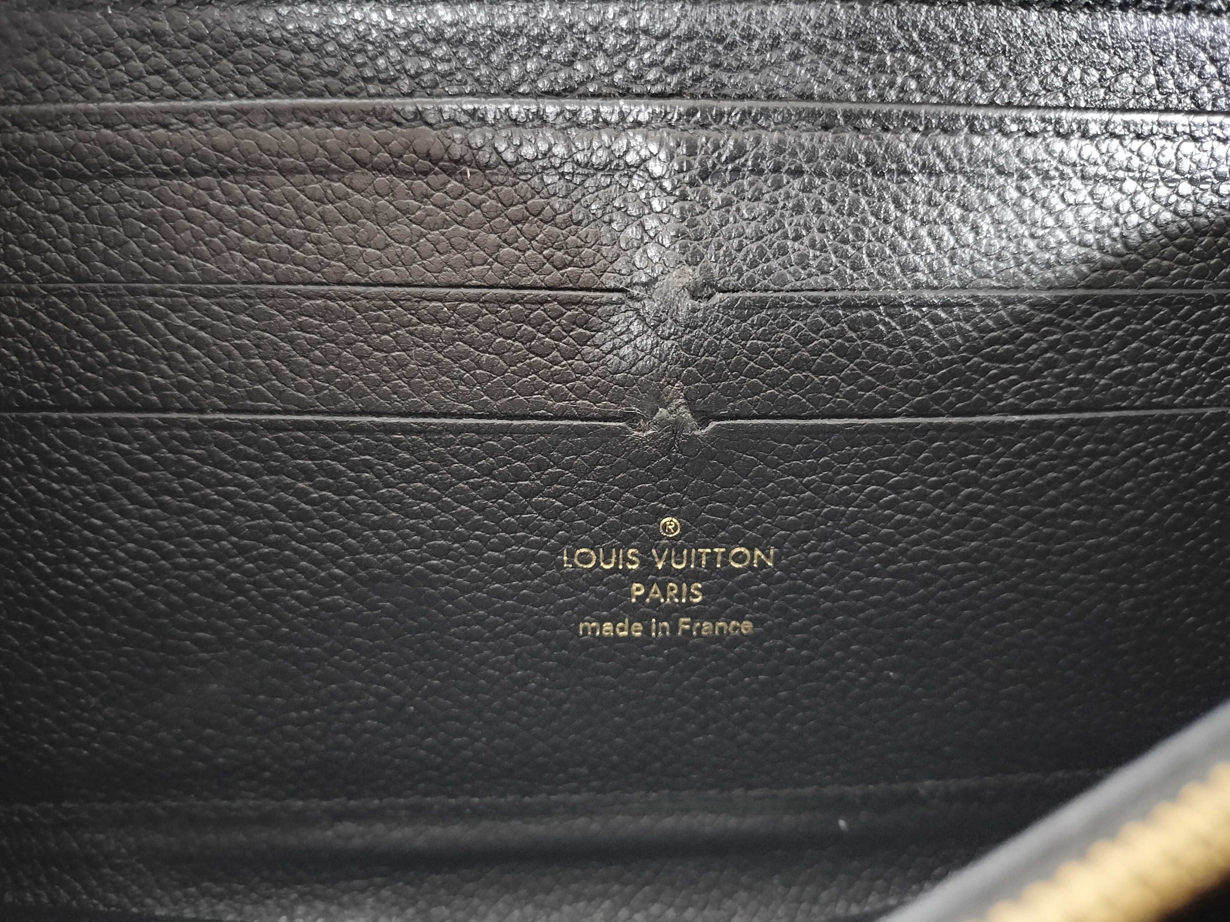 Monogram Empreinte Louis Vuitton Empreinte Round Long Wallet Black Serial Number Wallet — view 9