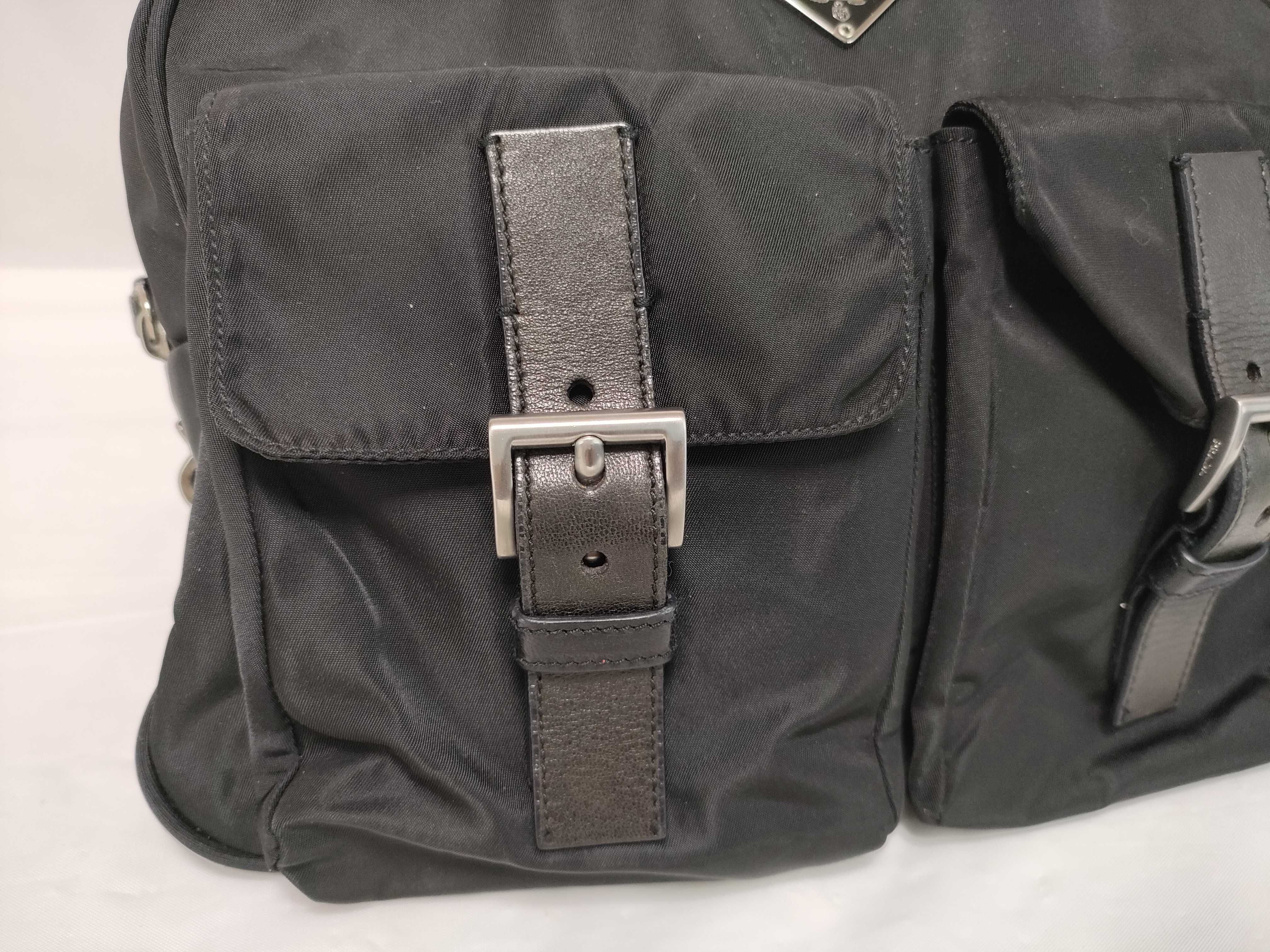 Nylon Triangle Logo 2-Pocket Handbag — view 14