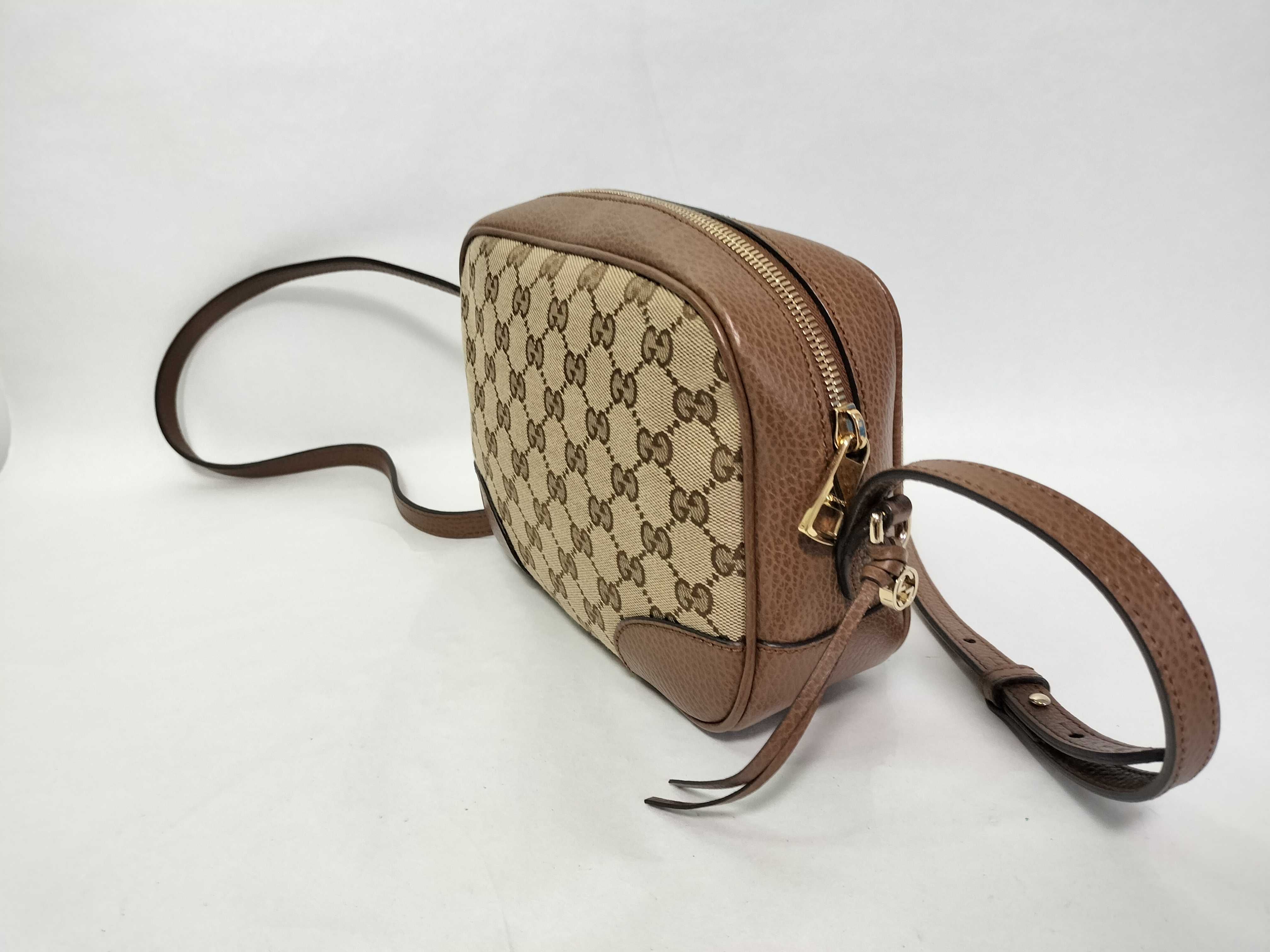 GG Canvas Shoulder Bag, Brown, 449413 (Outlet) — view 3