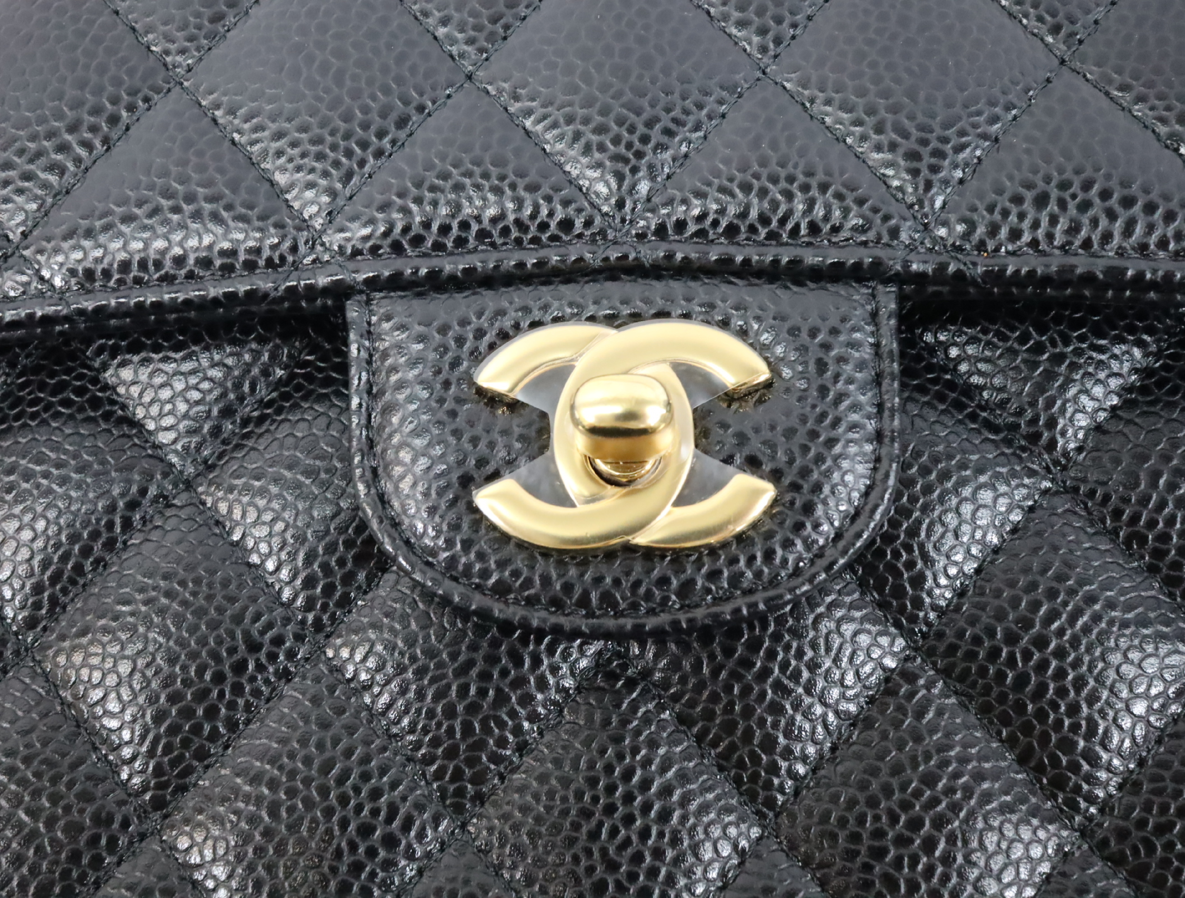 Matelassé 23 Caviar Skin Double Flap Black Random Plate Gold Hardware A01113? Shoulder Bag — view 11