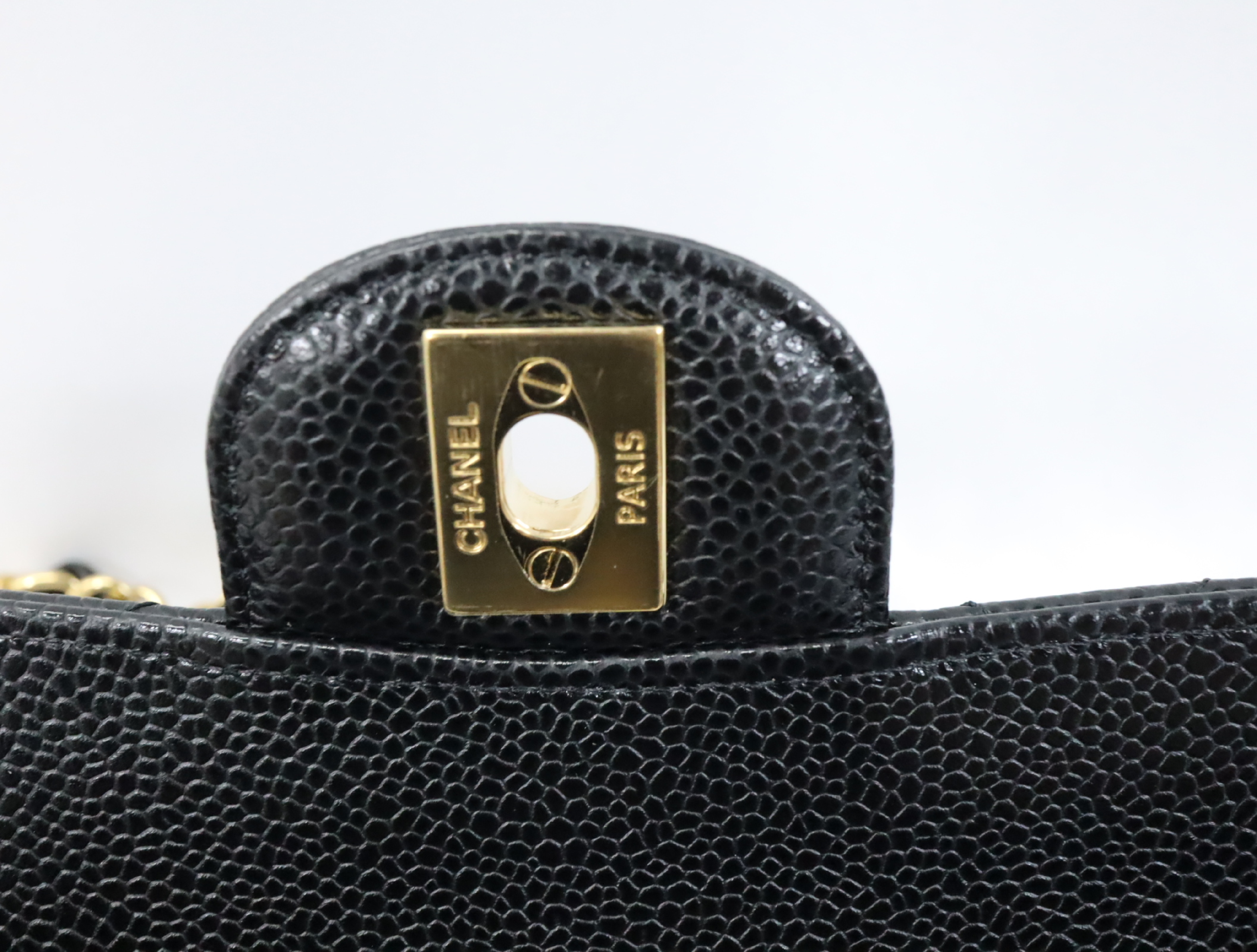 Matelassé 23 Caviar Skin Double Flap Black Random Plate Gold Hardware A01113? Shoulder Bag — view 13
