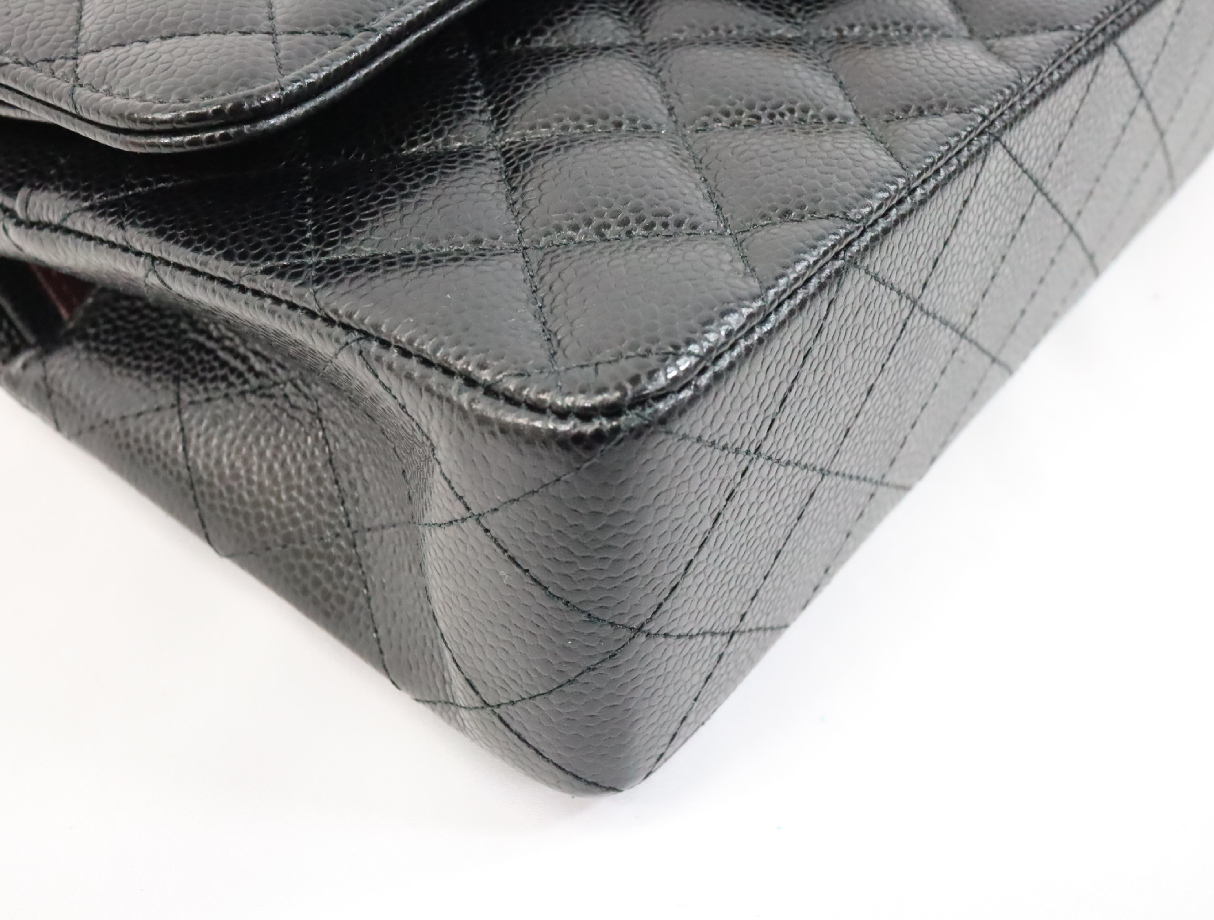 Matelassé 23 Caviar Skin Double Flap Black Random Plate Gold Hardware A01113? Shoulder Bag — view 8