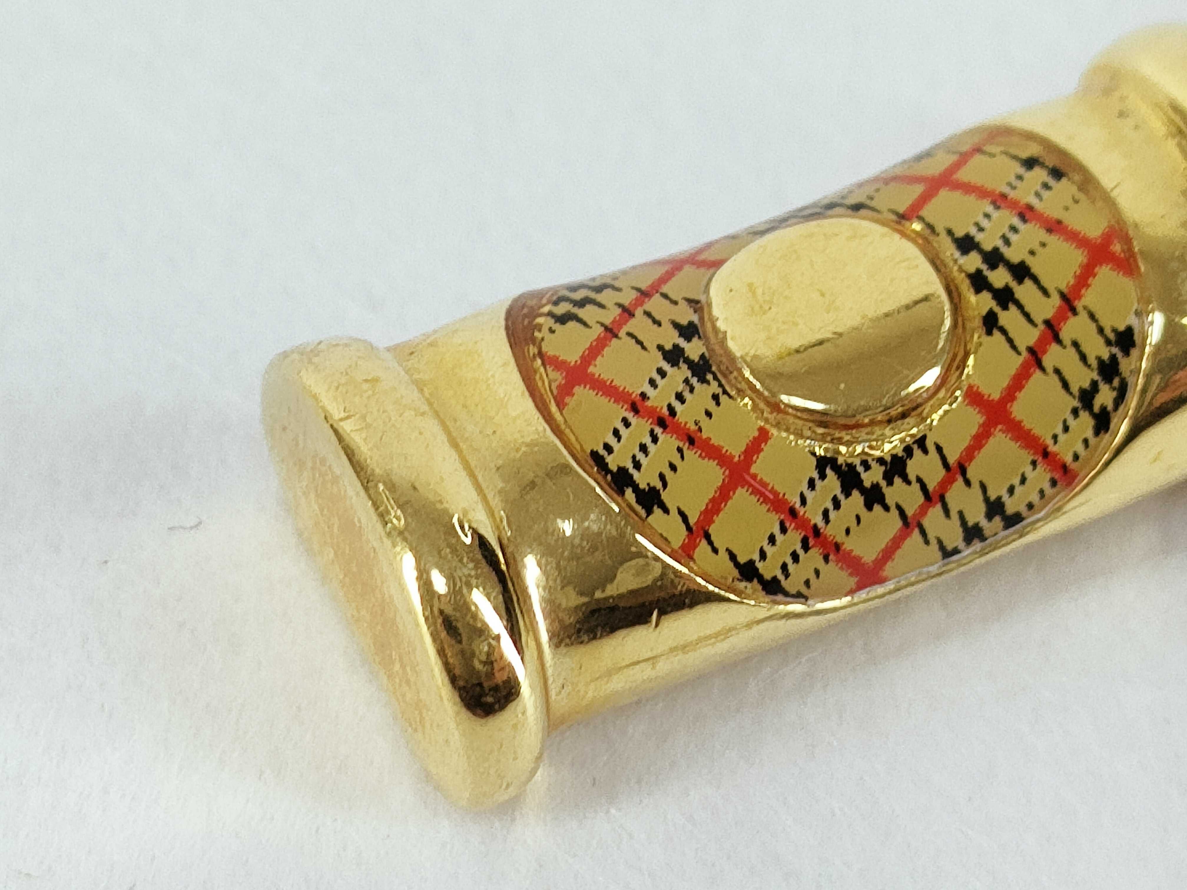 Perfume Bottle Shaped Nova Check Vintage Gold Necklace Burberrys Necklace — view 8