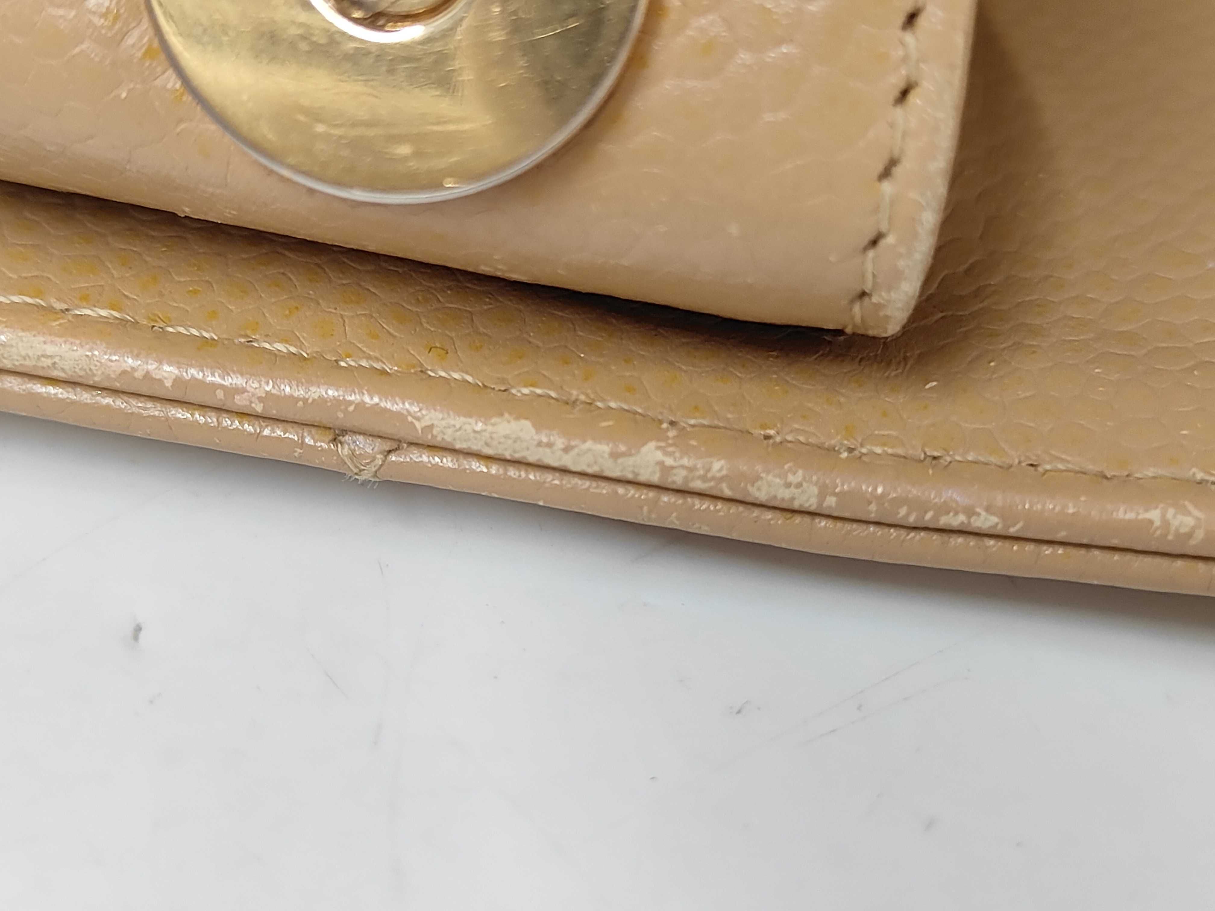 Caviar Skin Chain Tote Bag, Series 8, Beige, Gold Seal — view 9