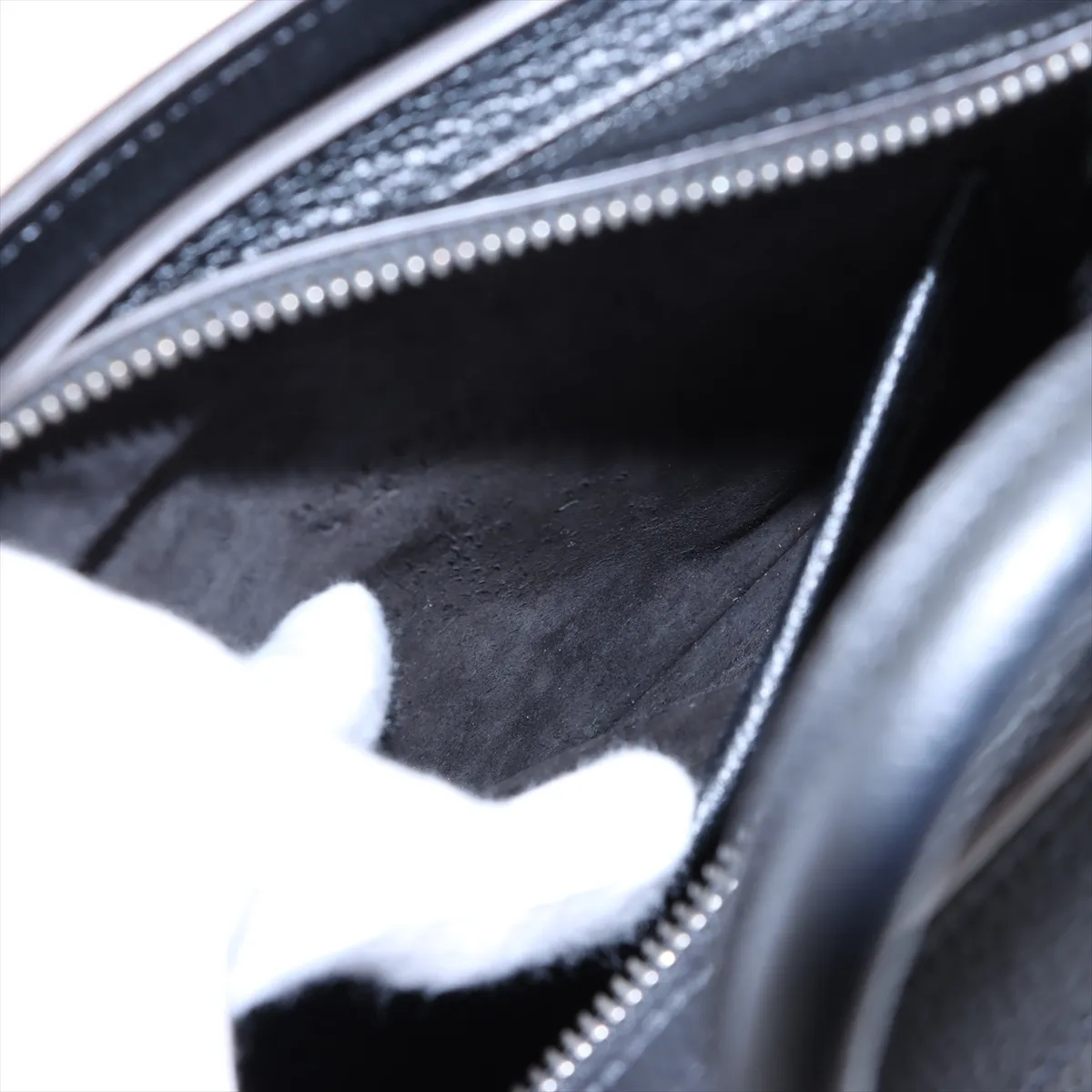 Luggage Nano Shopper Leather 2-Way Handbag, Black — view 9