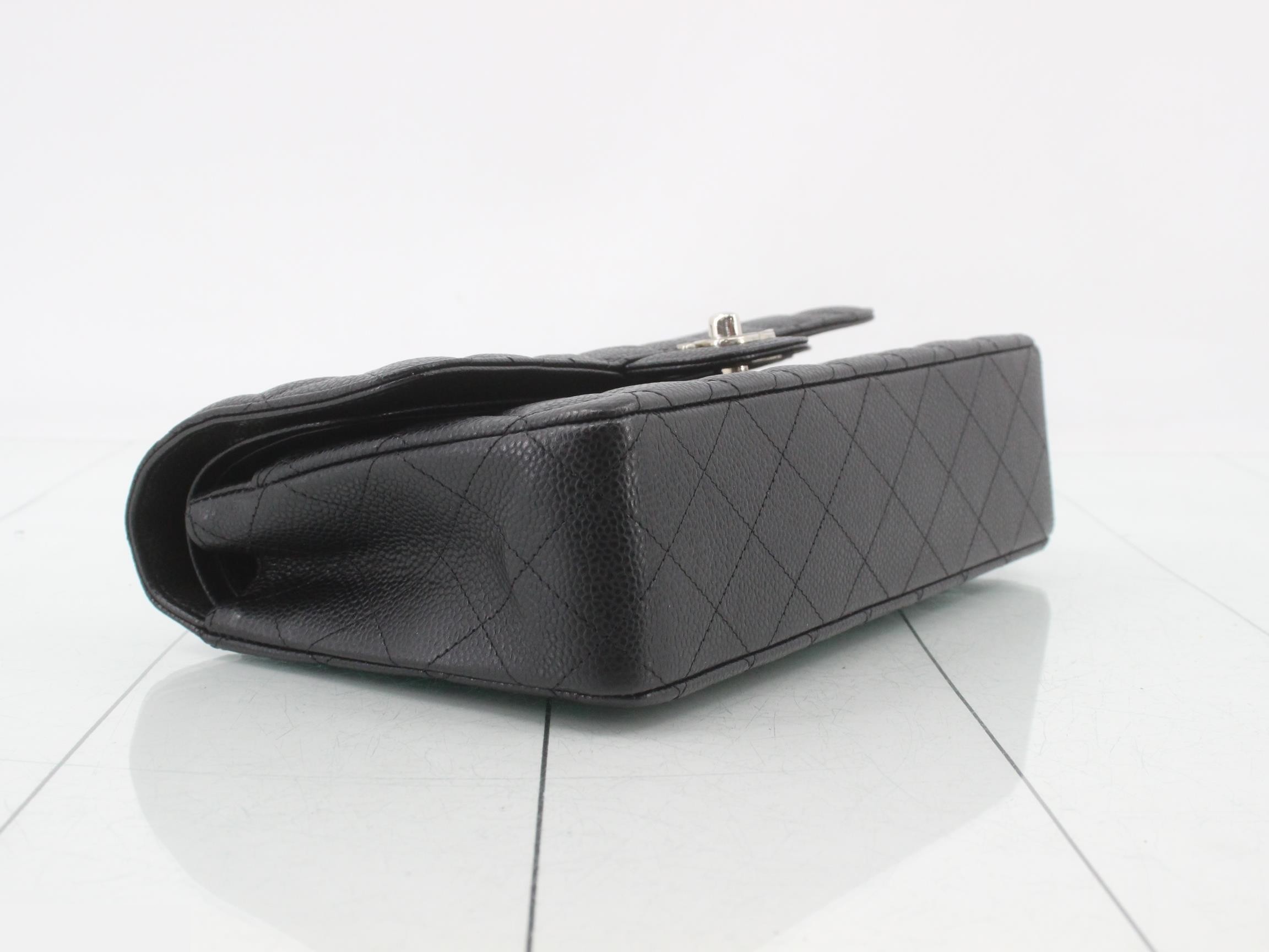 Caviar Matelassé 25 Shoulder Bag, Black — view 5