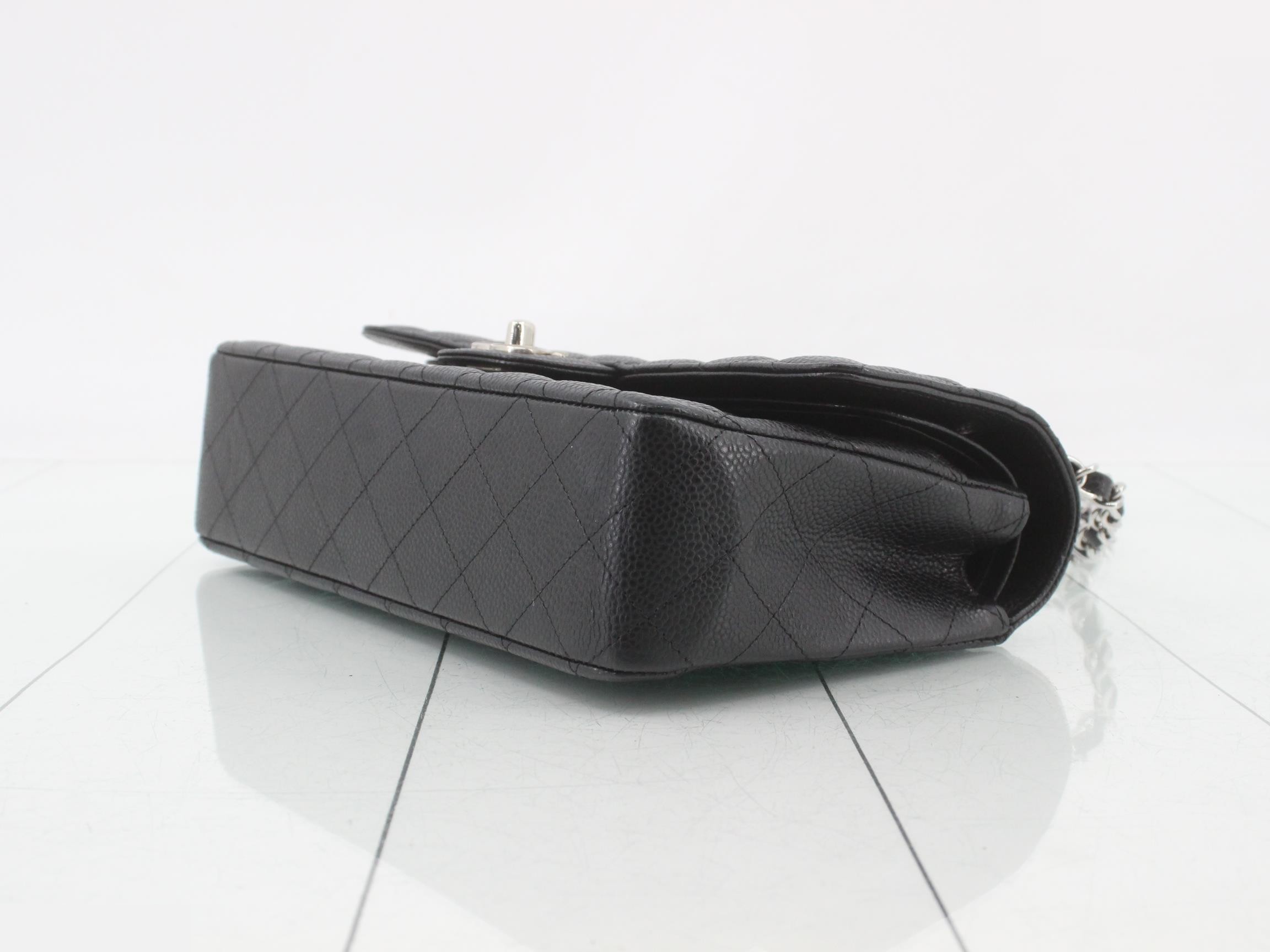 Caviar Matelassé 25 Shoulder Bag, Black — view 6