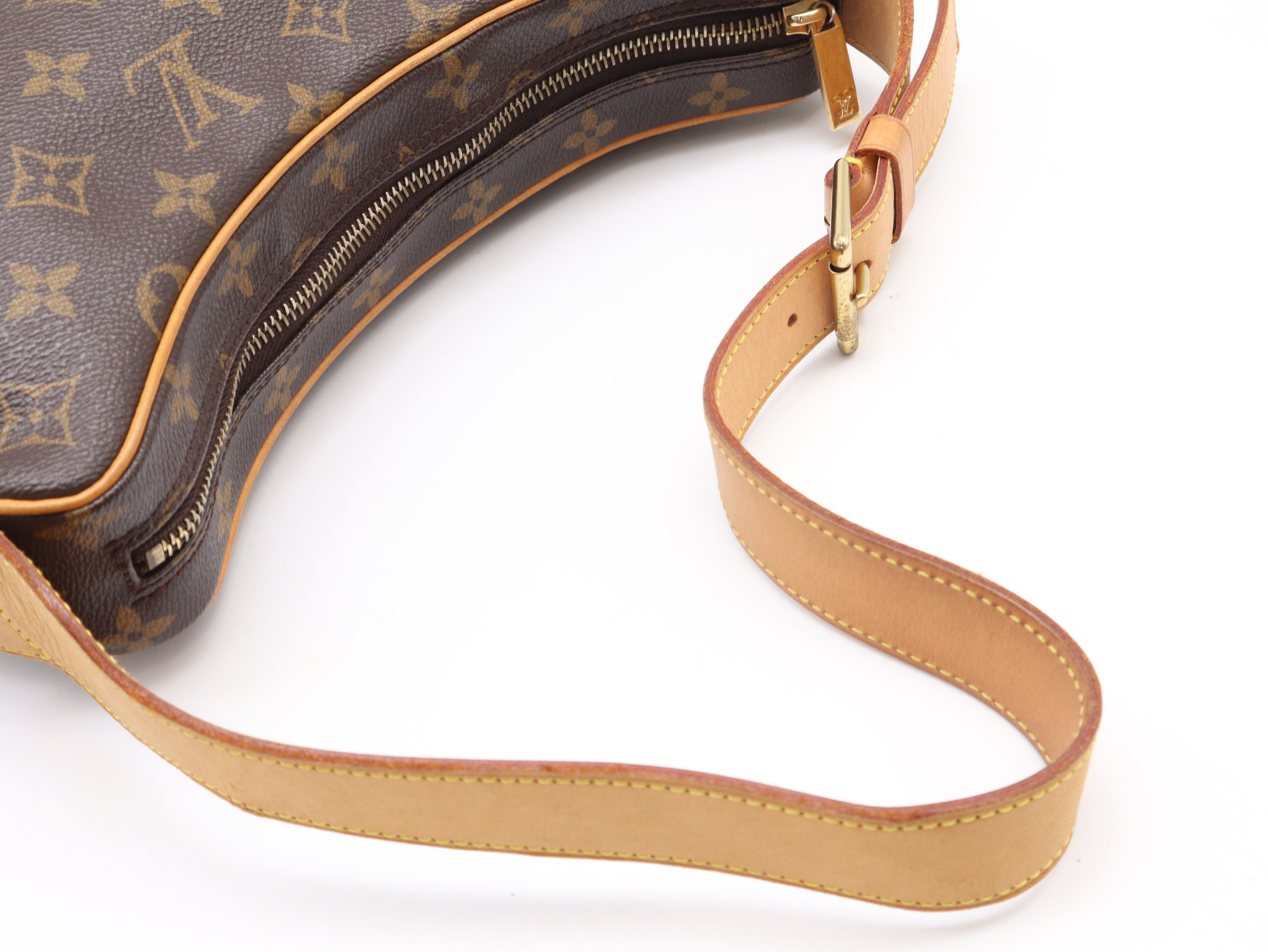 M51512 Monogram Croissant MM Shoulder Bag with Dust Bag — view 6