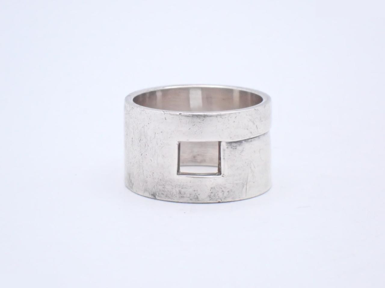 Cutout Ring, Sterling Silver 925, 12.2g, Size #19.5
