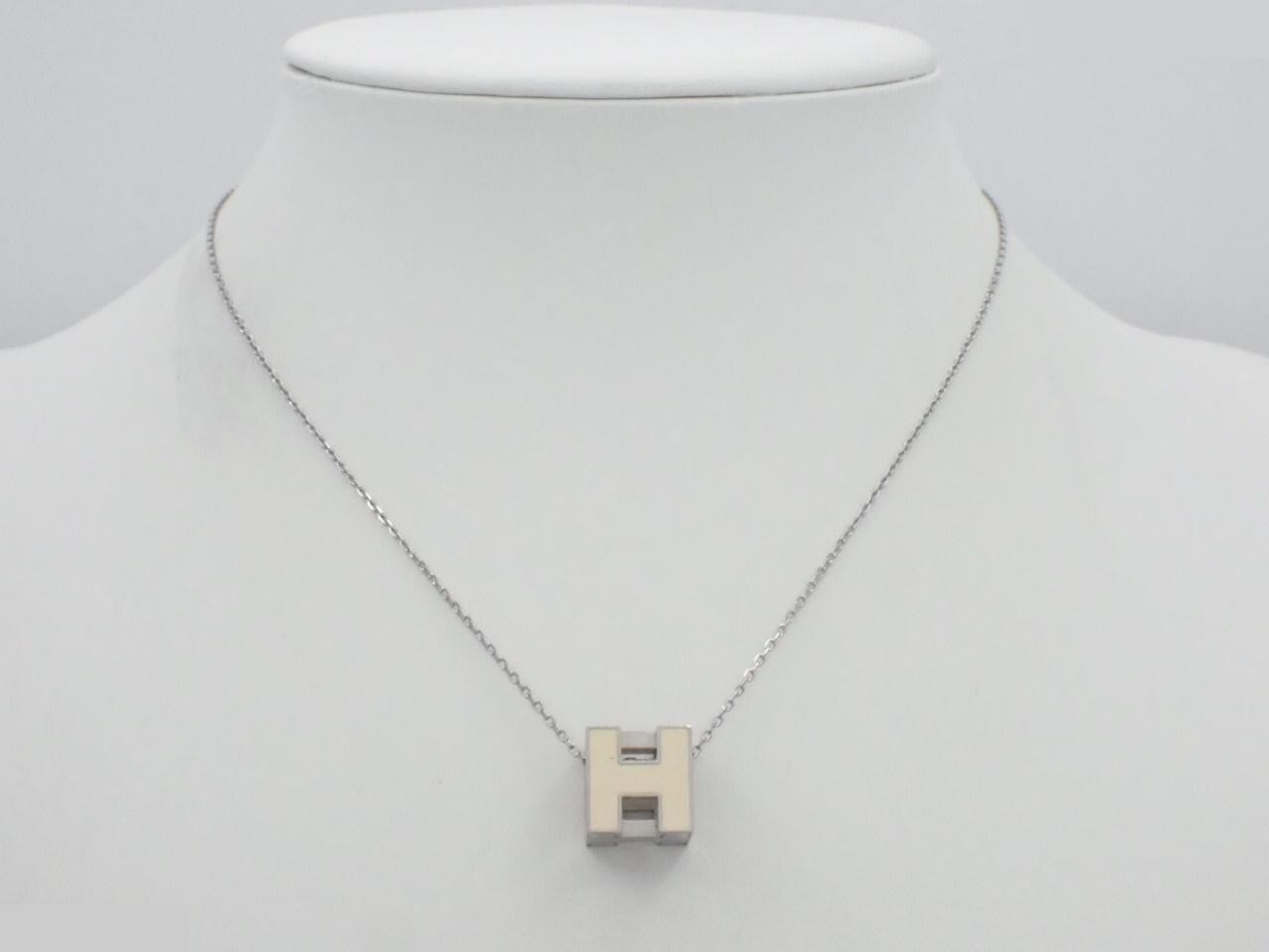 Cage d'H H Cube Necklace/Pendant, Silver — view 3