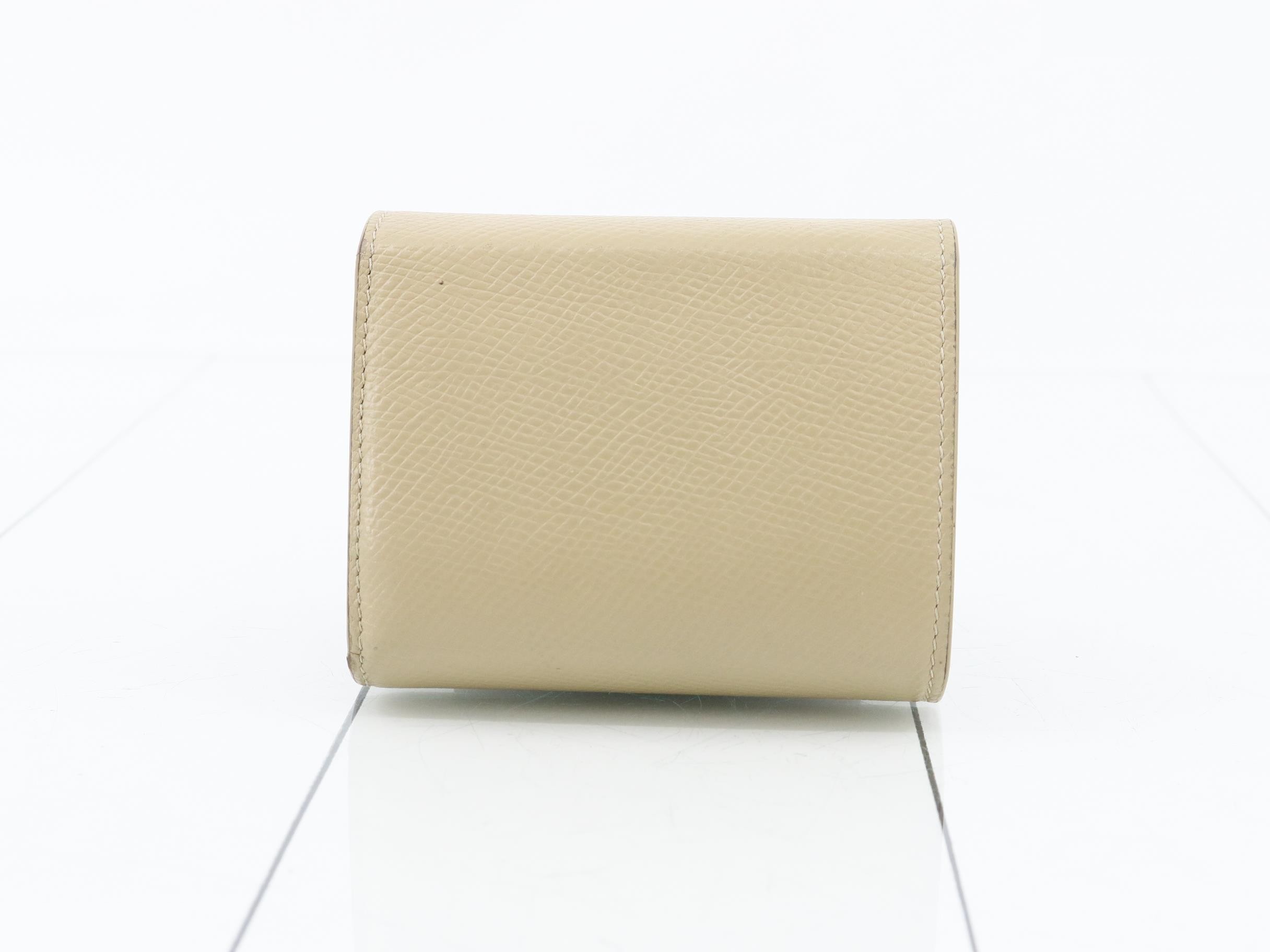Tri-fold wallet, beige — view 2
