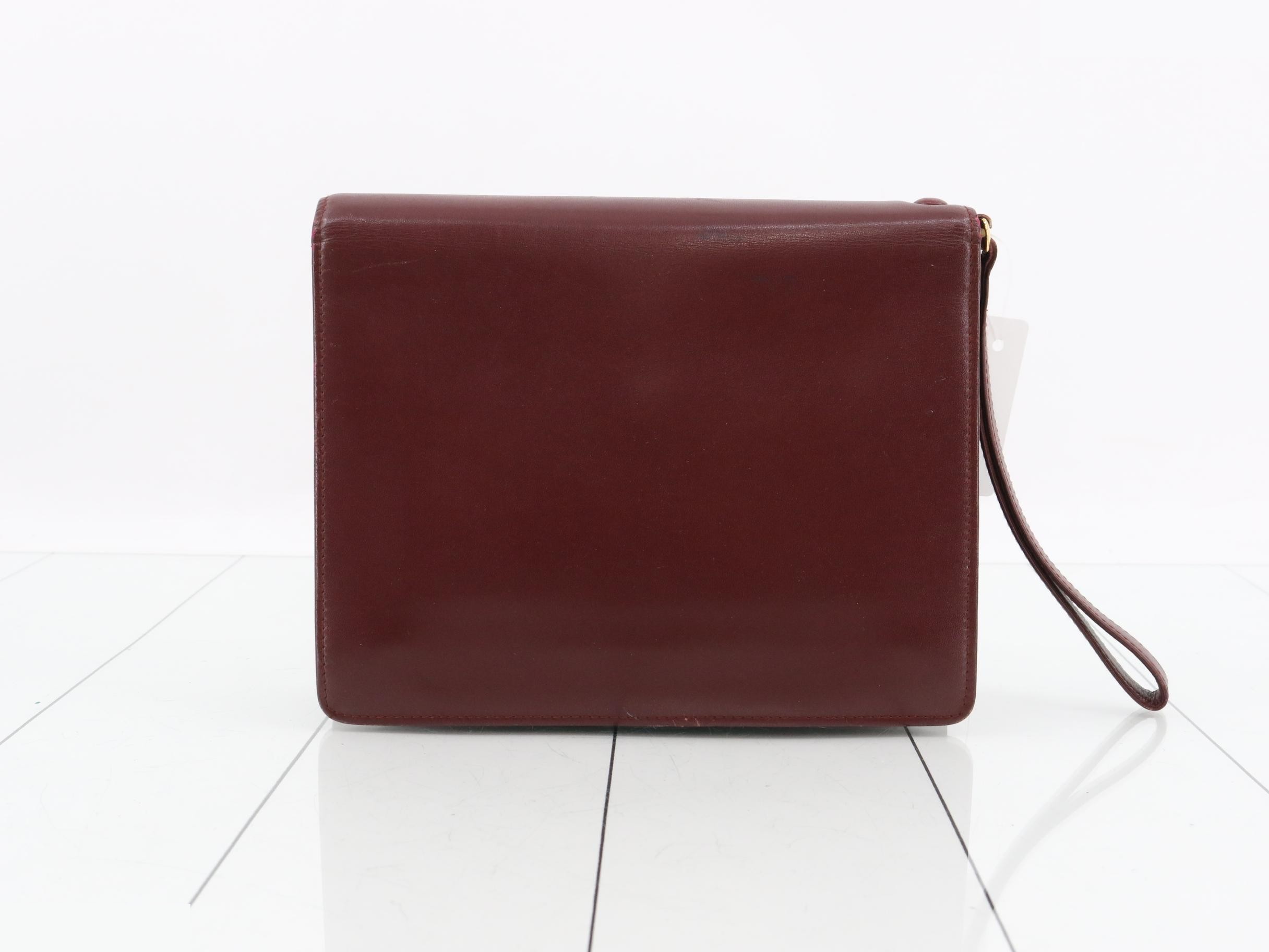 clutch bag, wine red — view 2