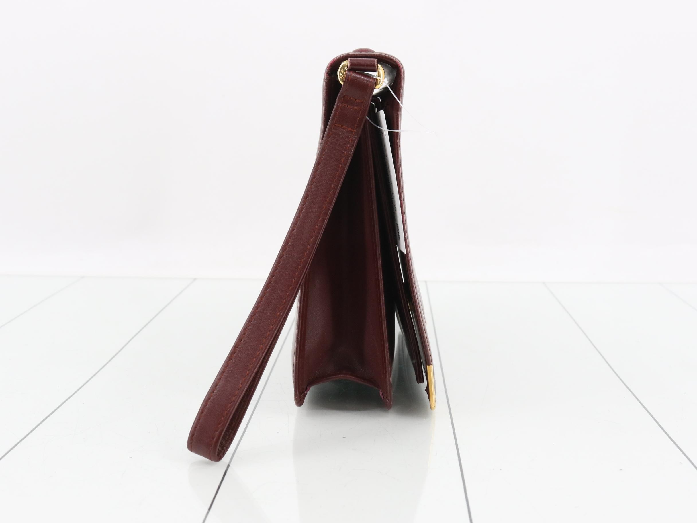 clutch bag, wine red — view 4