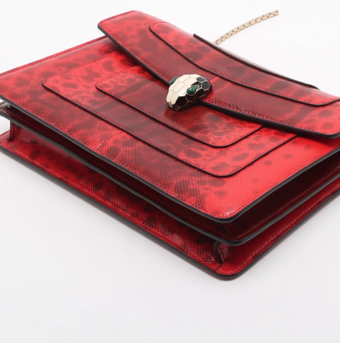 Unused, with dust bag: Serpenti Forever Python Chain Shoulder Bag — view 3